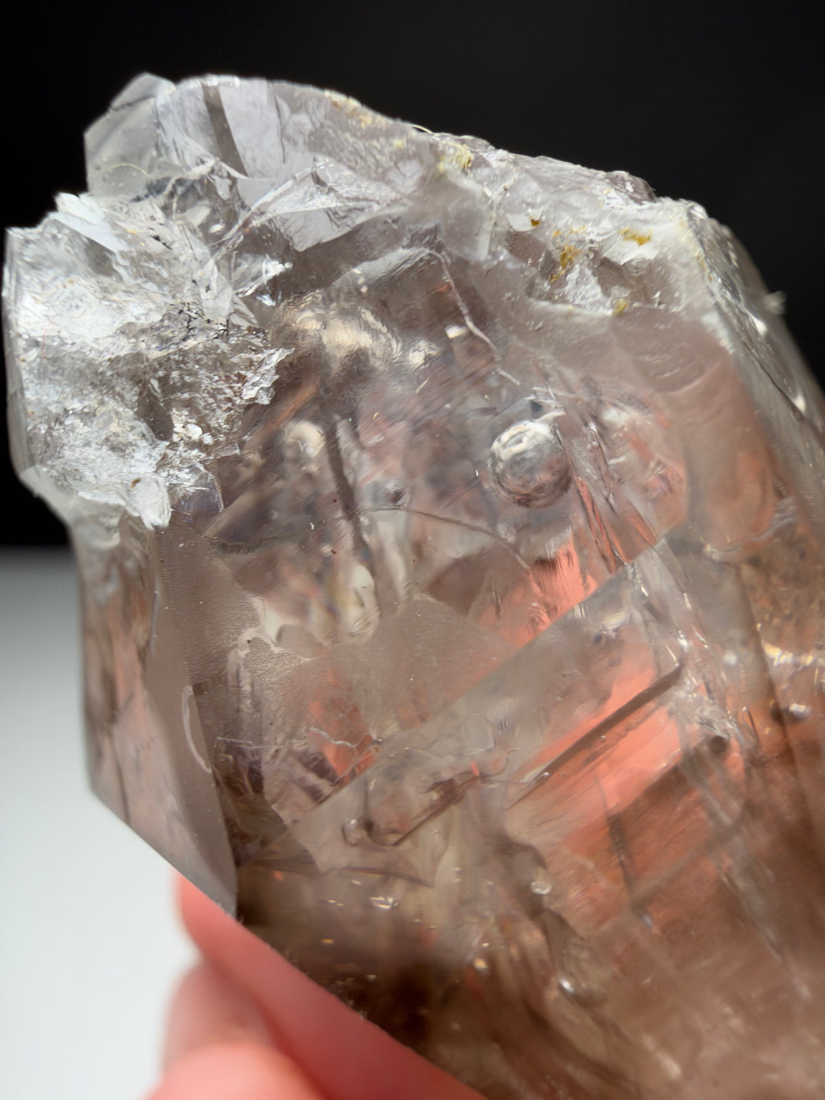2 bubbles Enhydro Quartz with Dendrites, Goboboseb, Namibia