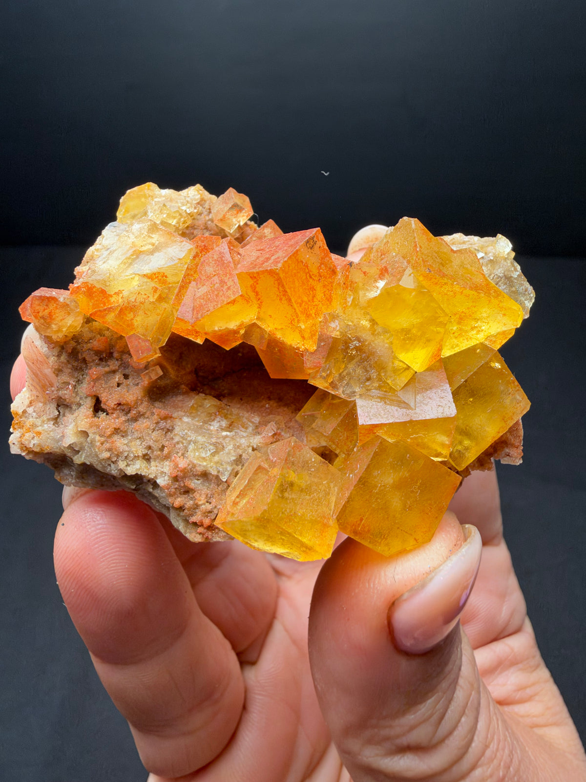 Fluorite on Matrix, Sidi Said, Morocco