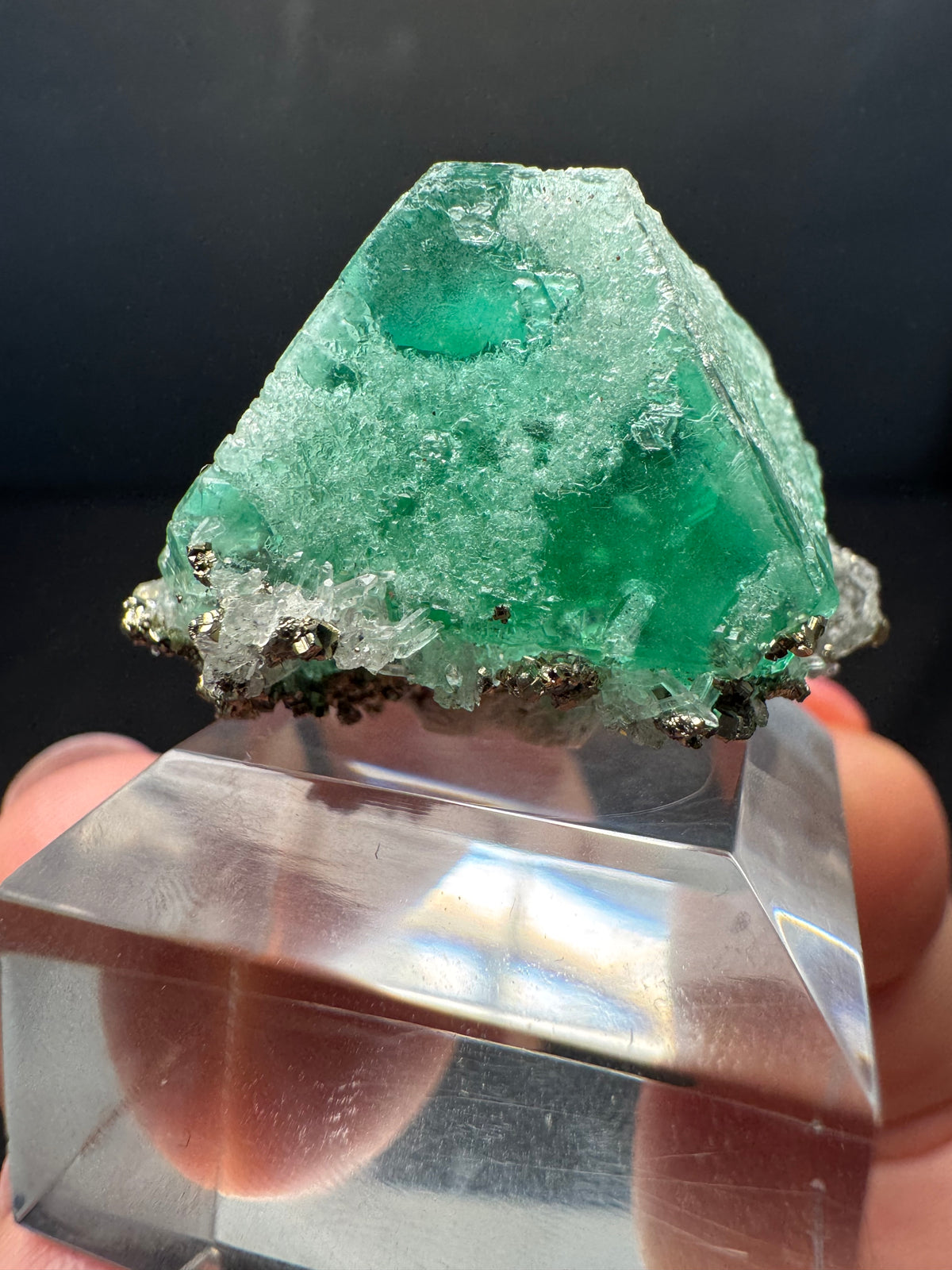 Fluorite with Pyrite, Milpo Mine, Peru