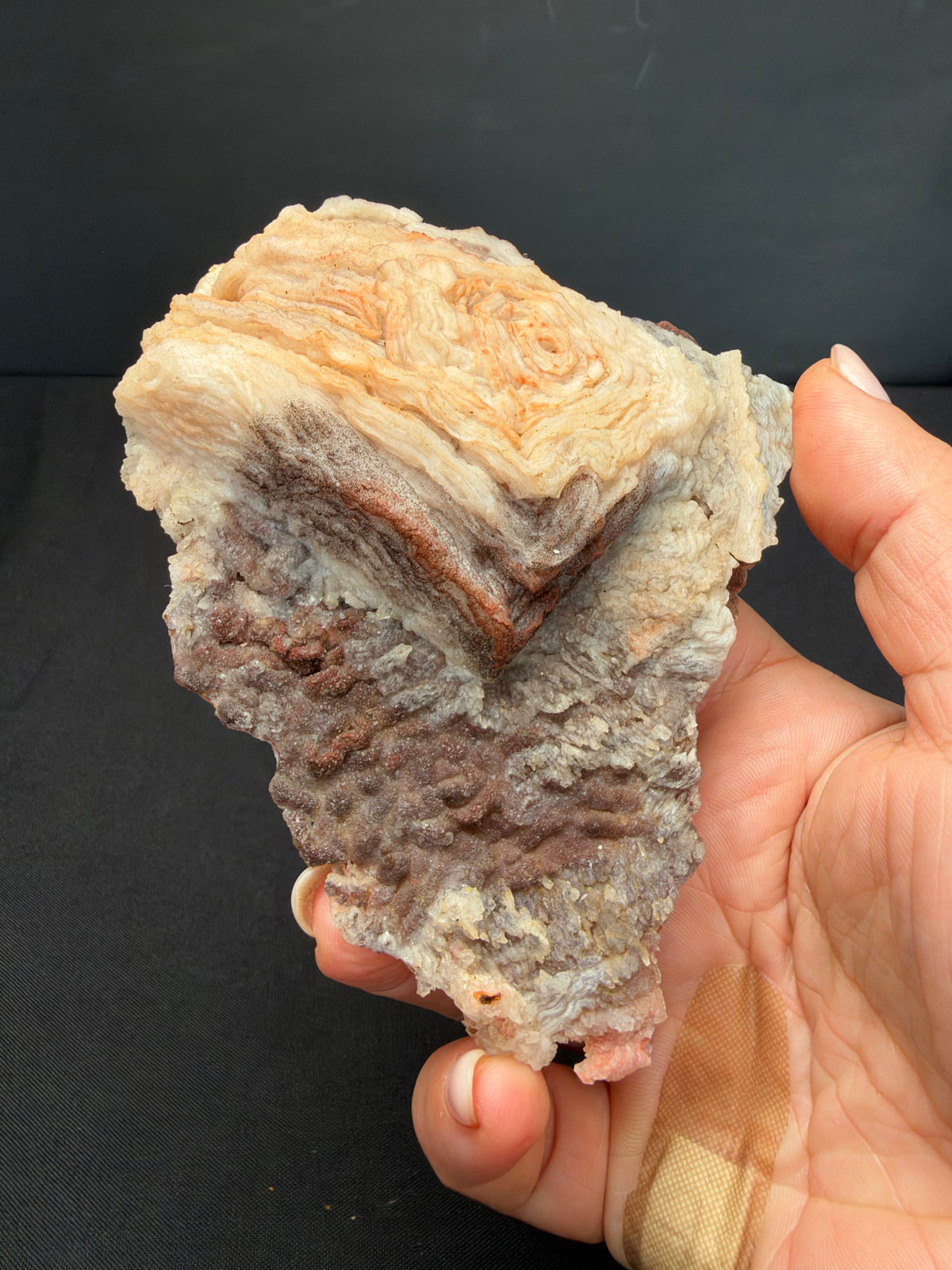 Chalcedony cast after Halite or Fluorite (Pseudomorph), Sidi Rahal, Morocco