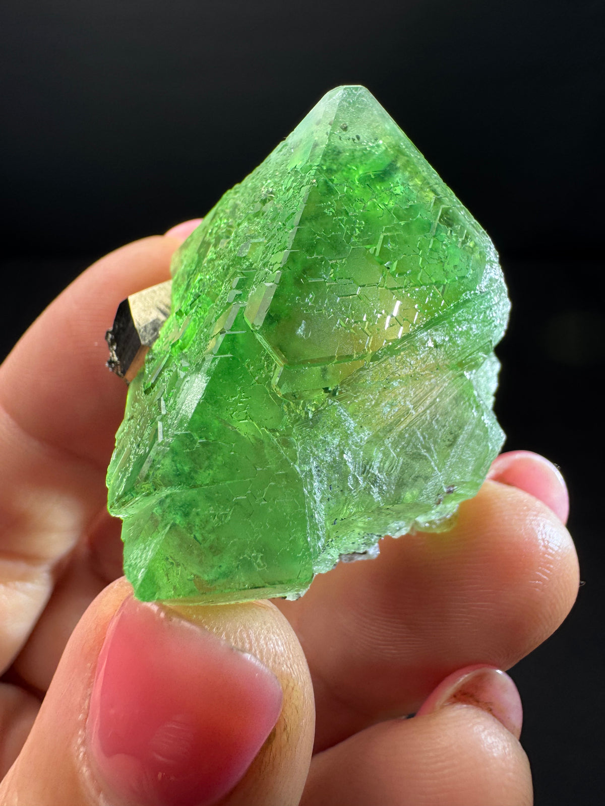 Fluorite with Pyrite, Milpo Mine, Peru