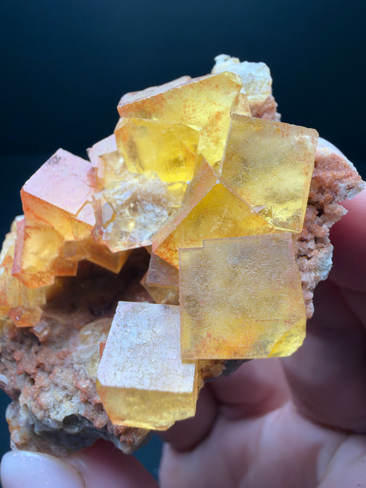 Fluorite on Matrix, Sidi Said, Morocco