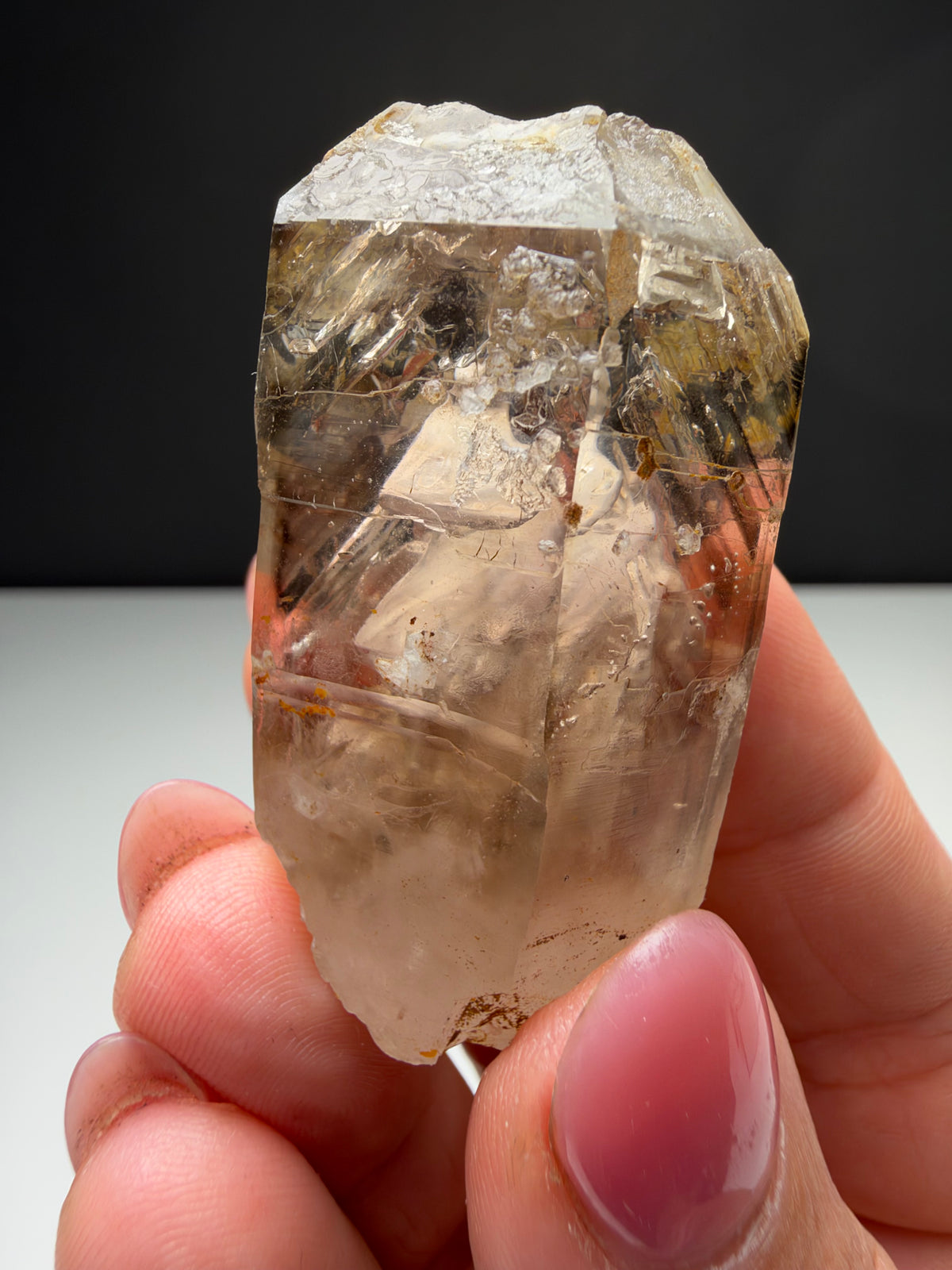 3 bubbles Enhydro Quartz, Goboboseb, Namibia