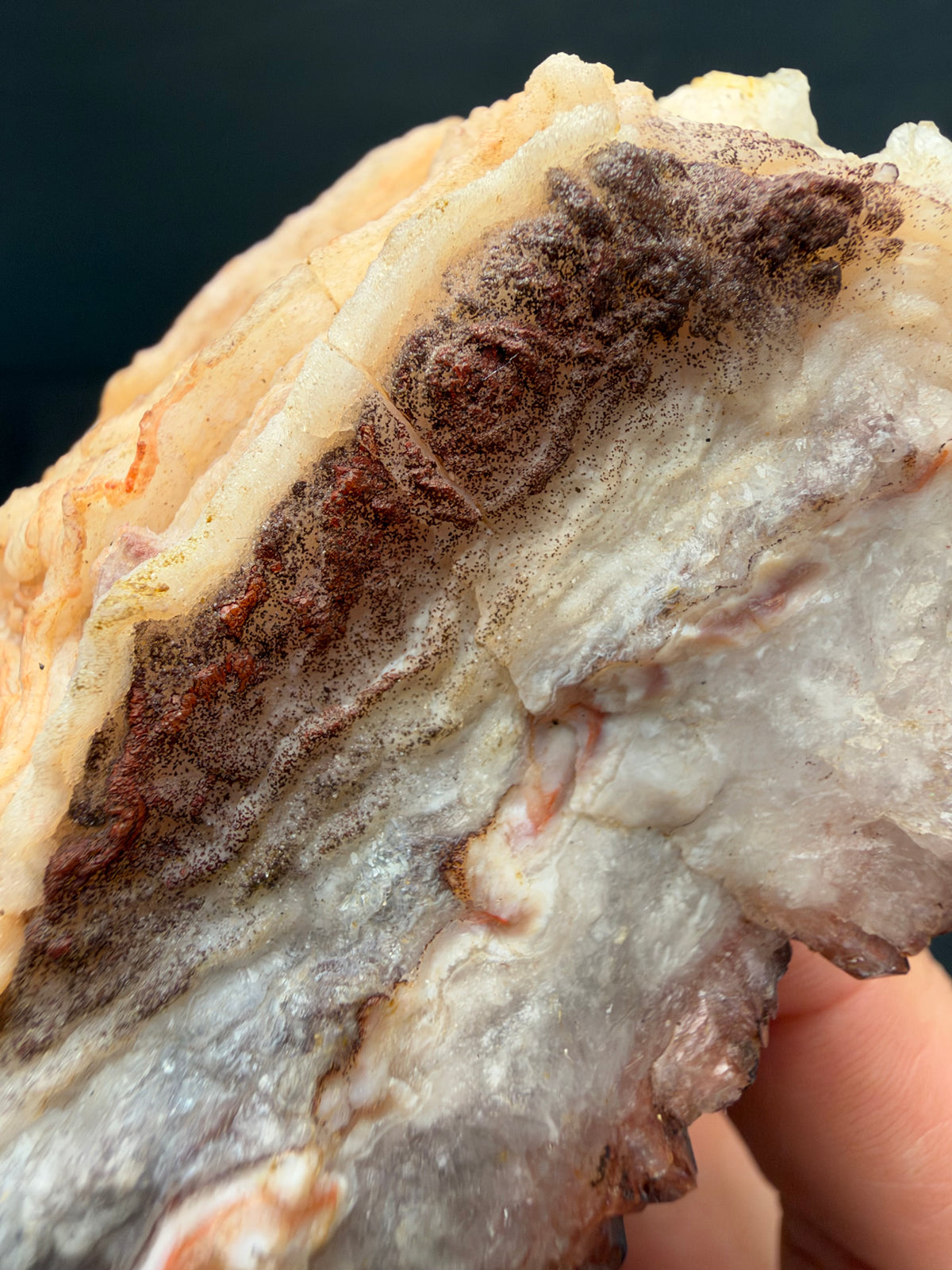 Chalcedony cast after Halite or Fluorite (Pseudomorph), Sidi Rahal, Morocco