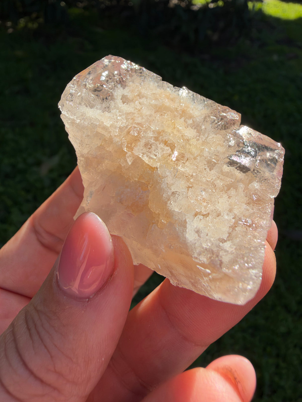 Etched Clear Fluorite, Lavrion, Greece