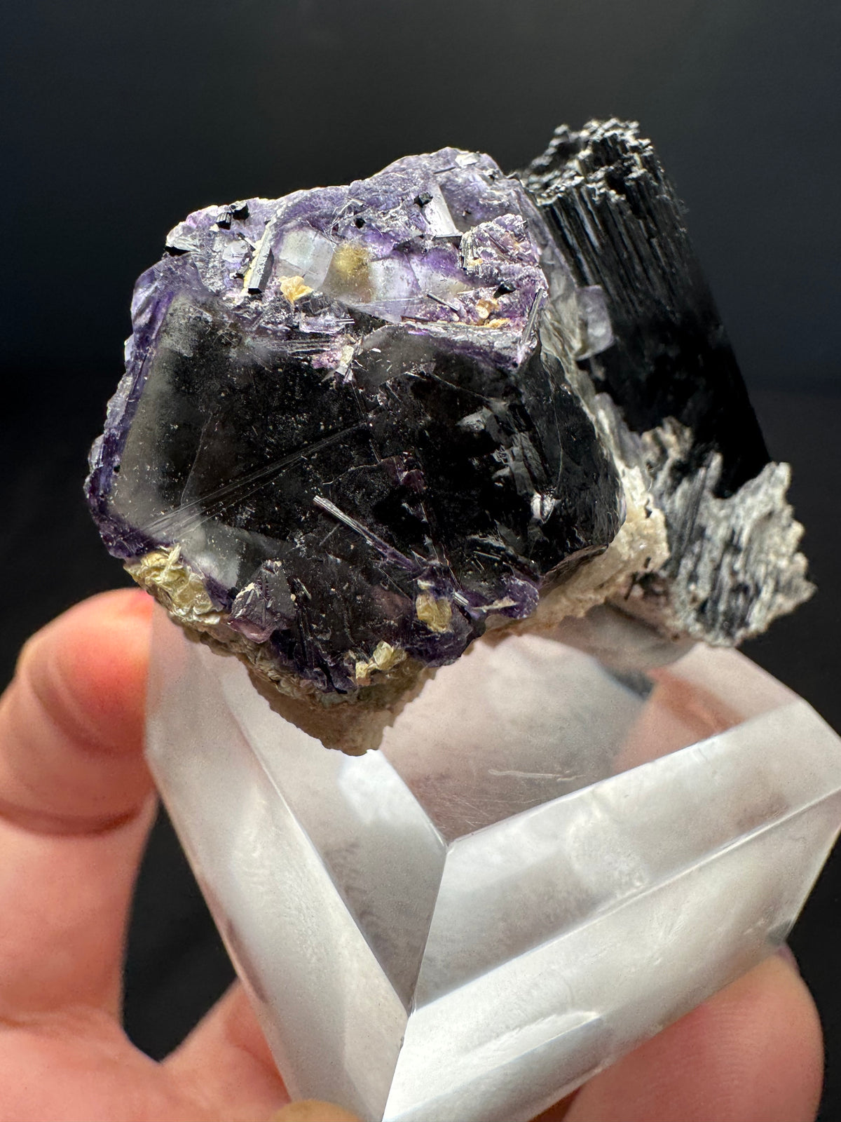 Schorl, Fluorite & Hyalite Opal, Erongo, Namibia