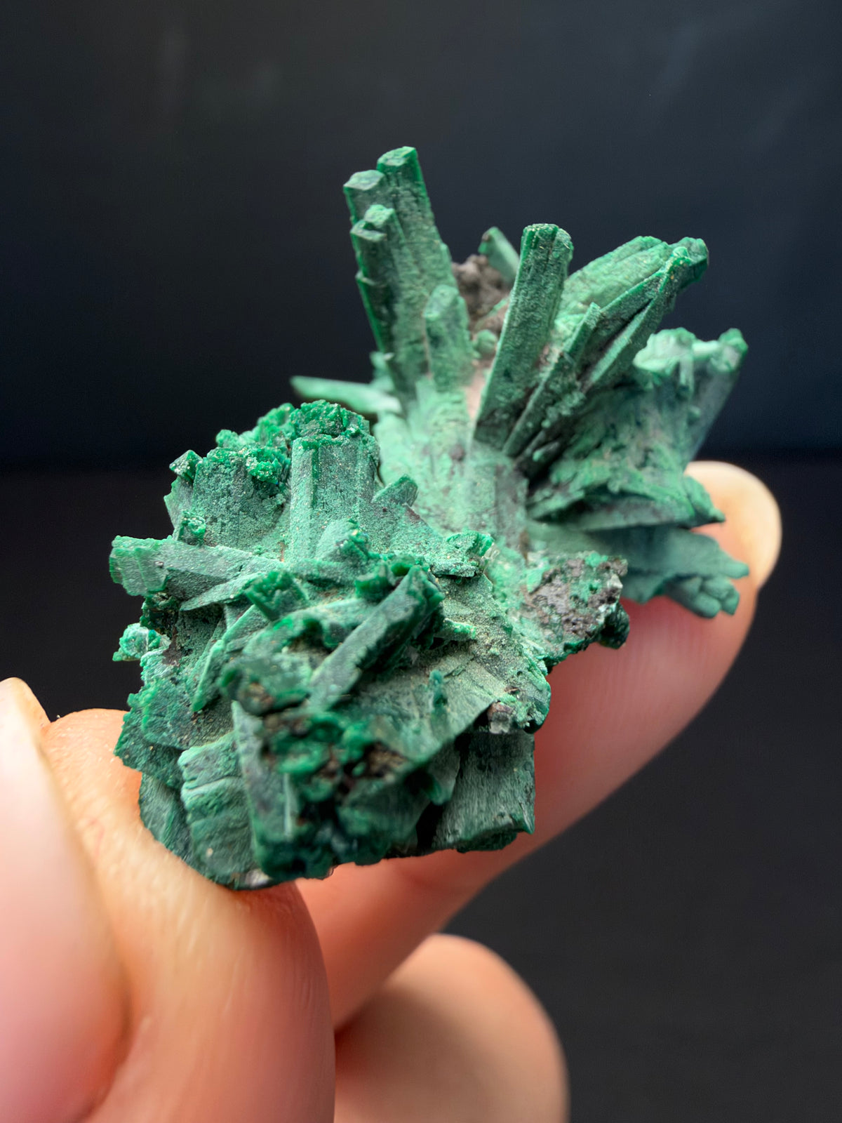 Malachite after Azurite (Pseudomorph), Kerrouchen, Morocco