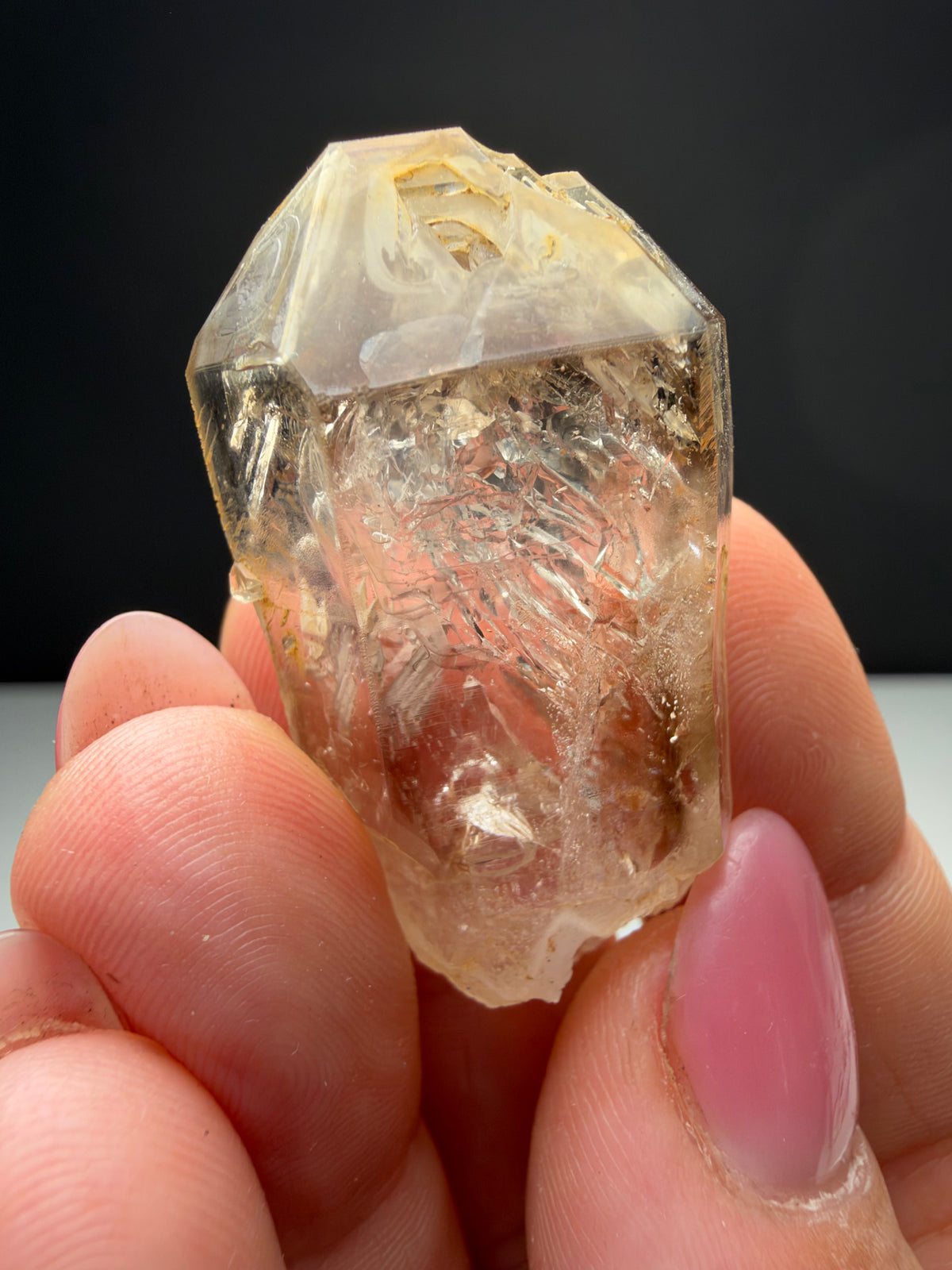 2 Moving Bubbles Enhydro Quartz, Goboboseb, Namibia