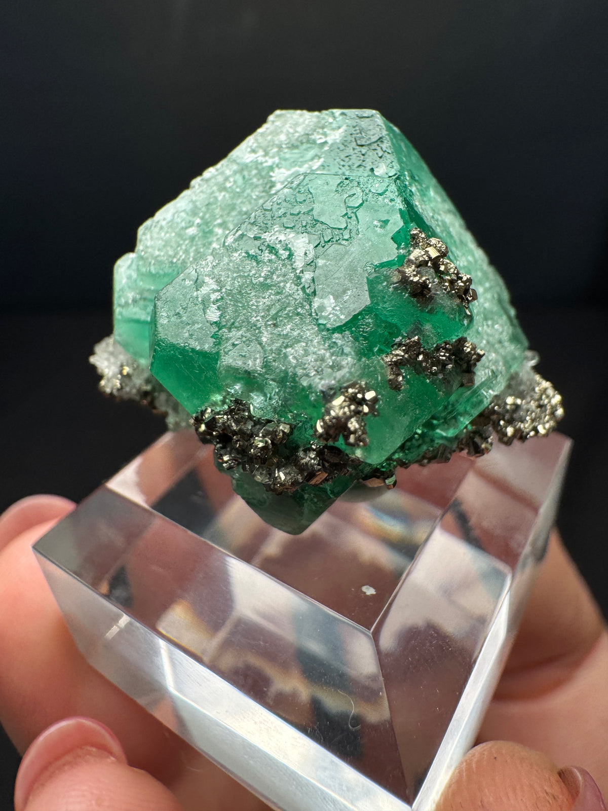 Fluorite with Pyrite, Milpo Mine, Peru