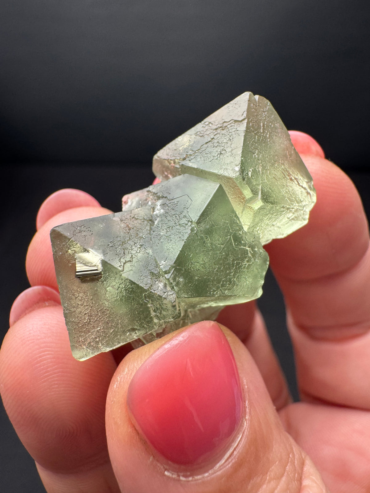 Fluorite with Pyrite, Milpo Mine, Peru