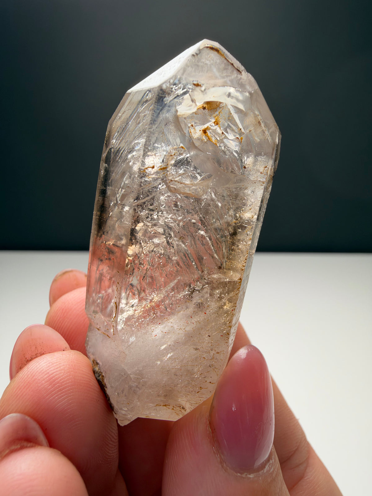 3 bubbles Enhydro Quartz, Goboboseb, Namibia