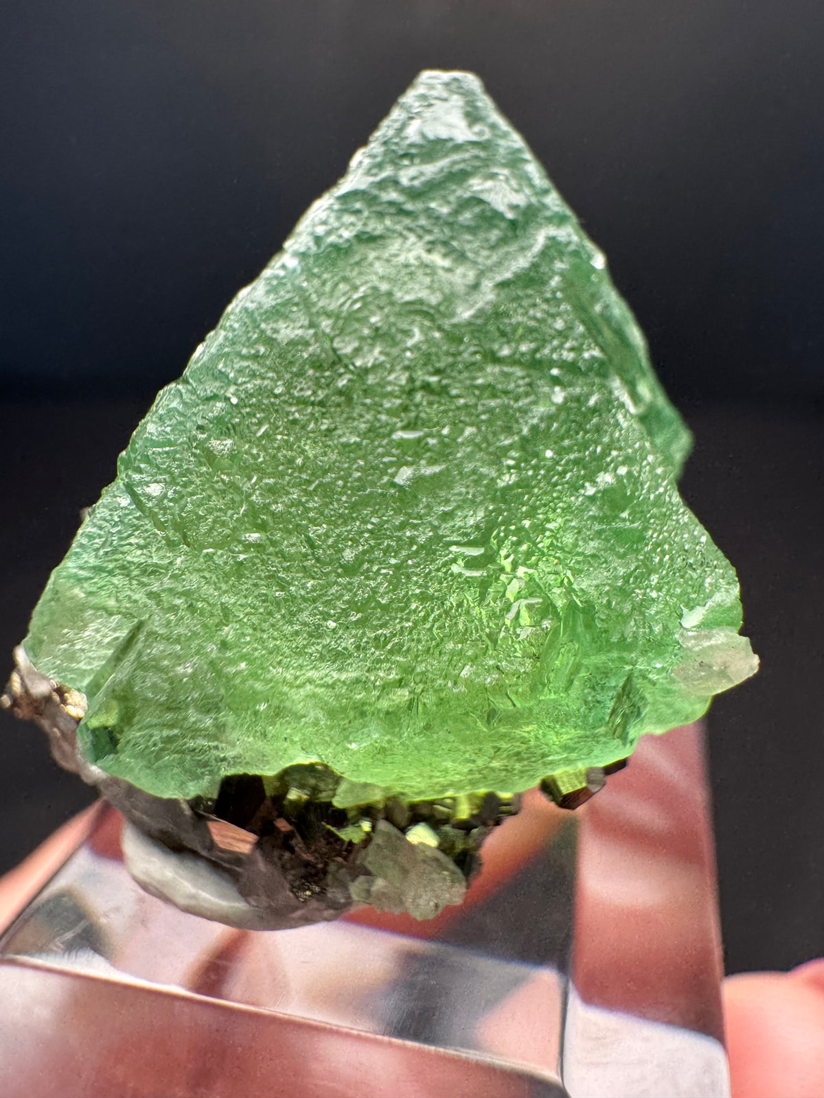 Fluorite with Pyrite, Milpo Mine, Peru