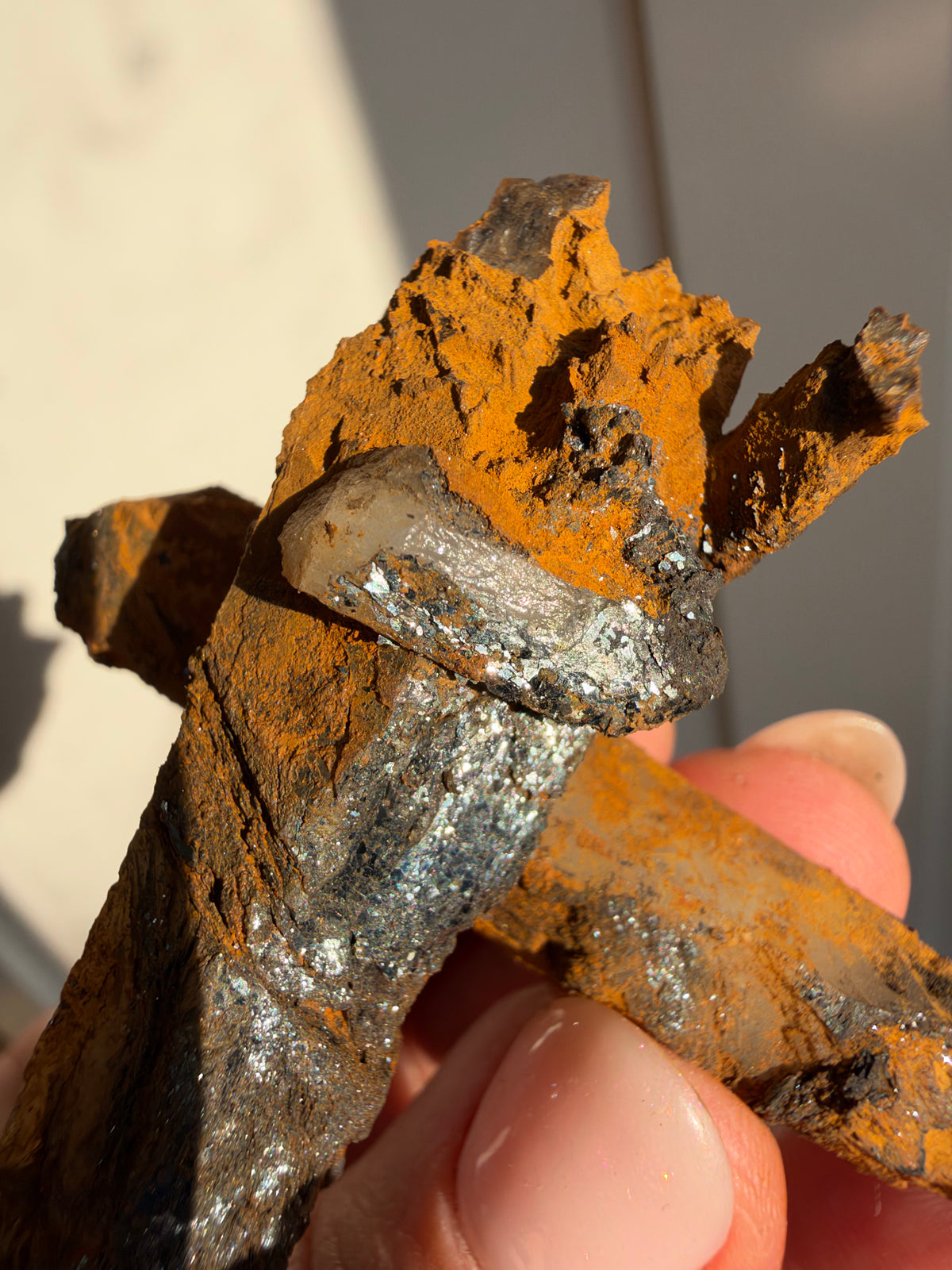 "Iron Cross" Quartz with Limonite, Imini Mine, Morocco