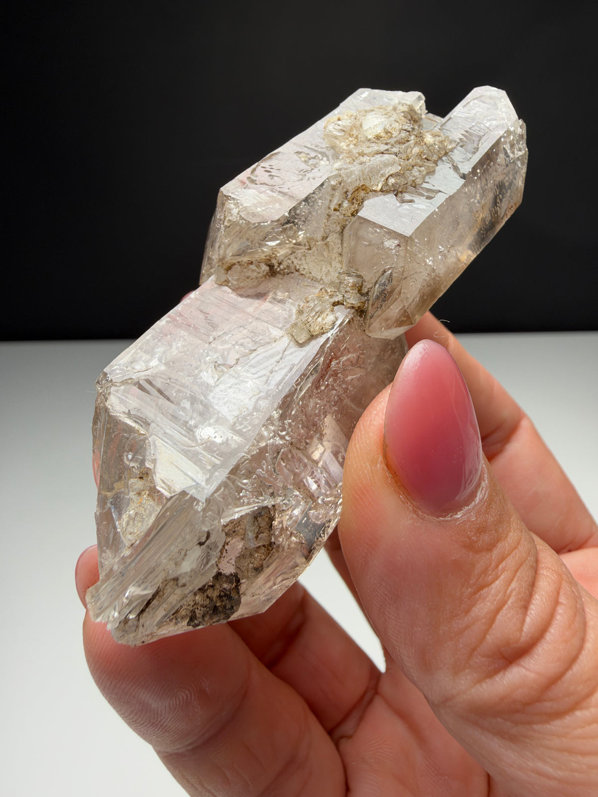 Double Terminateed Enhydro Quartz, Goboboseb, Namibia