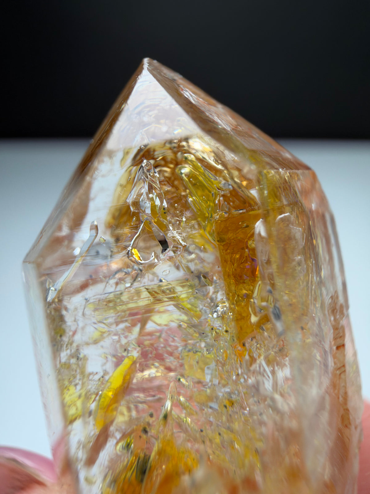 Enhydro Quartz with Moving Sediment & Petroleum Inclusions, Madirobe, Madagascar
