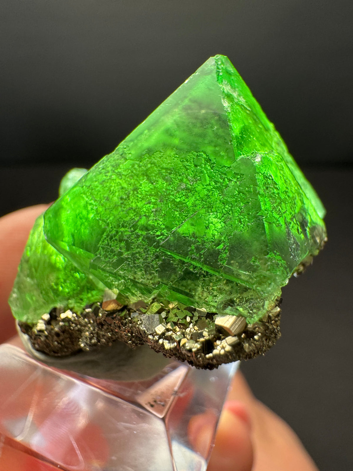Fluorite with Pyrite, Milpo Mine, Peru