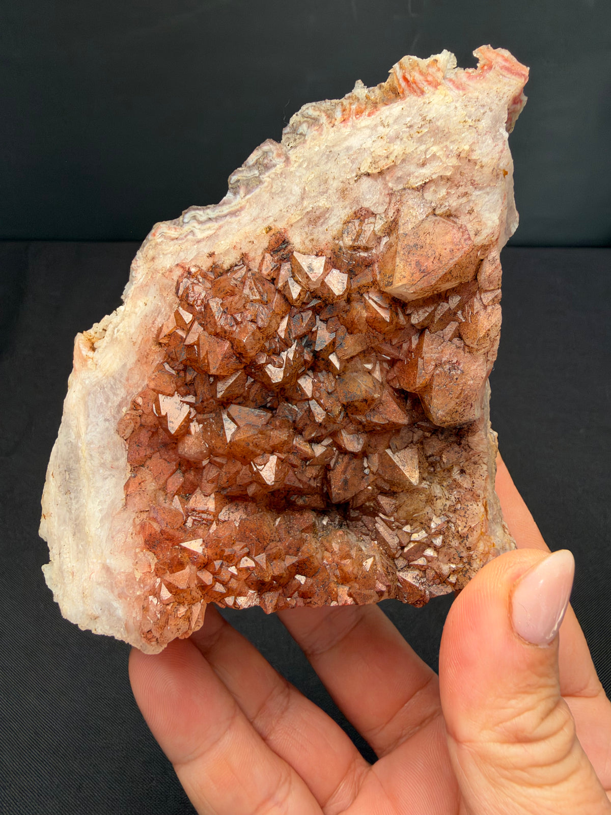 Chalcedony cast after Halite or Fluorite (Pseudomorph), Sidi Rahal, Morocco