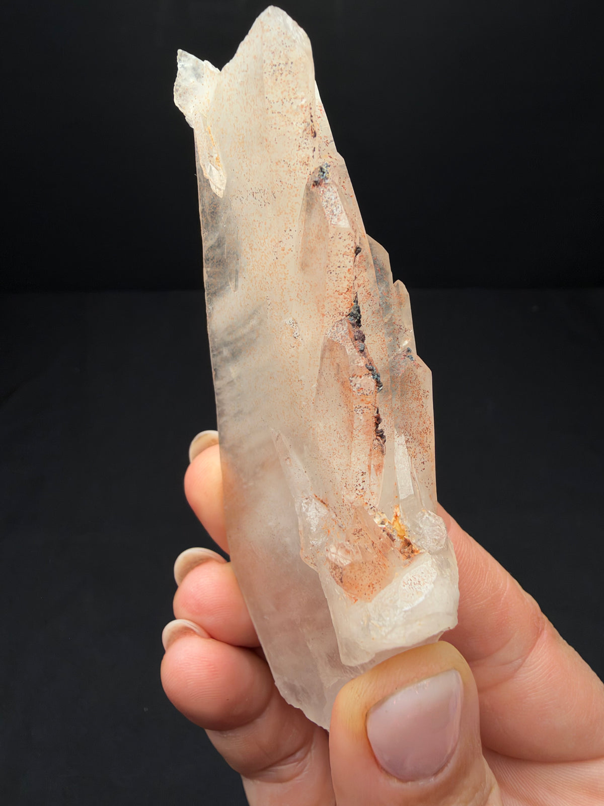 Faden Quartz with Hematite, Iouriren Mine, Morocco