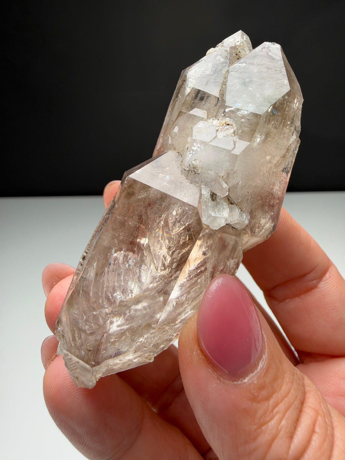 Double Terminateed Enhydro Quartz, Goboboseb, Namibia