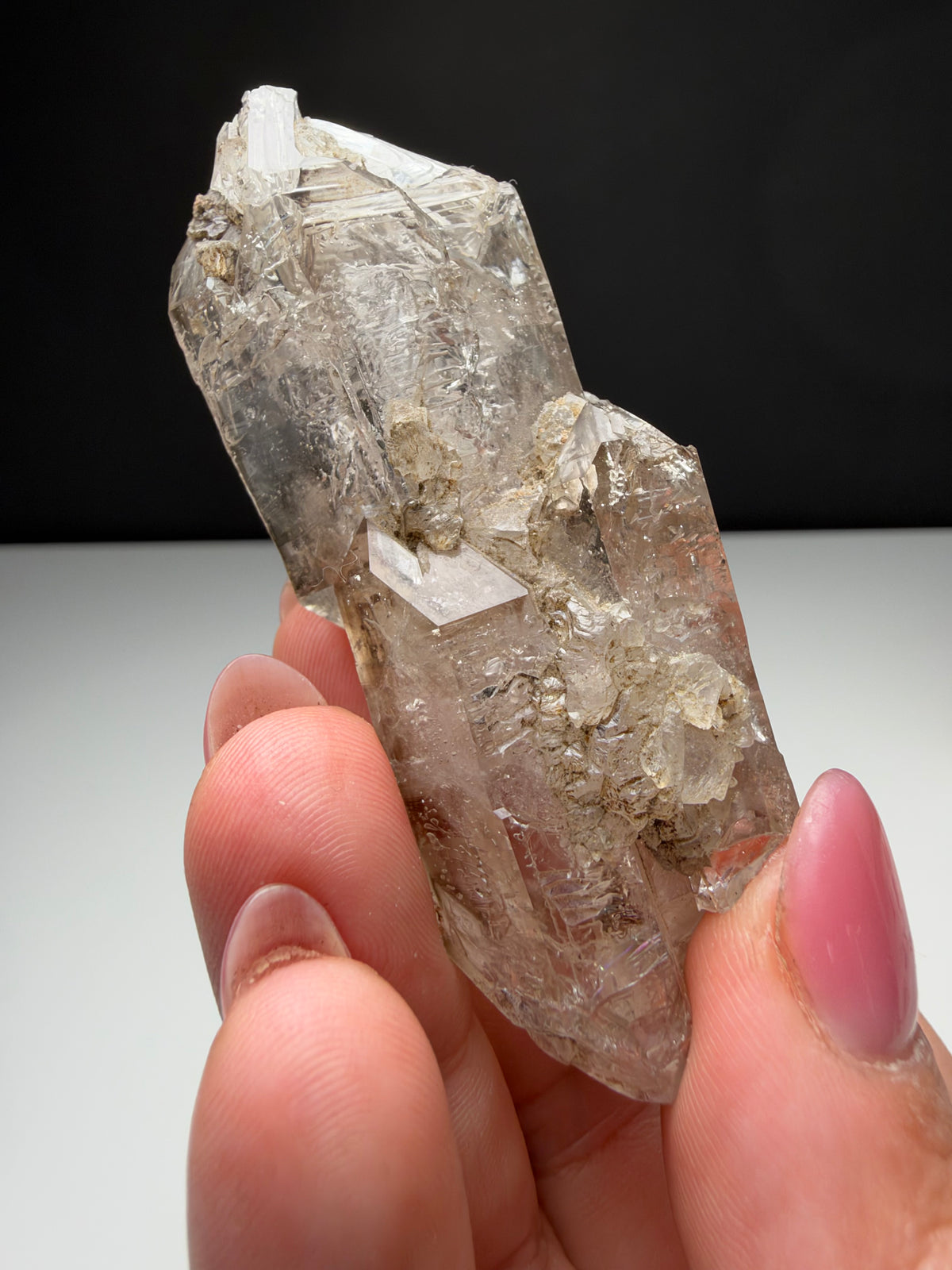 Double Terminateed Enhydro Quartz, Goboboseb, Namibia