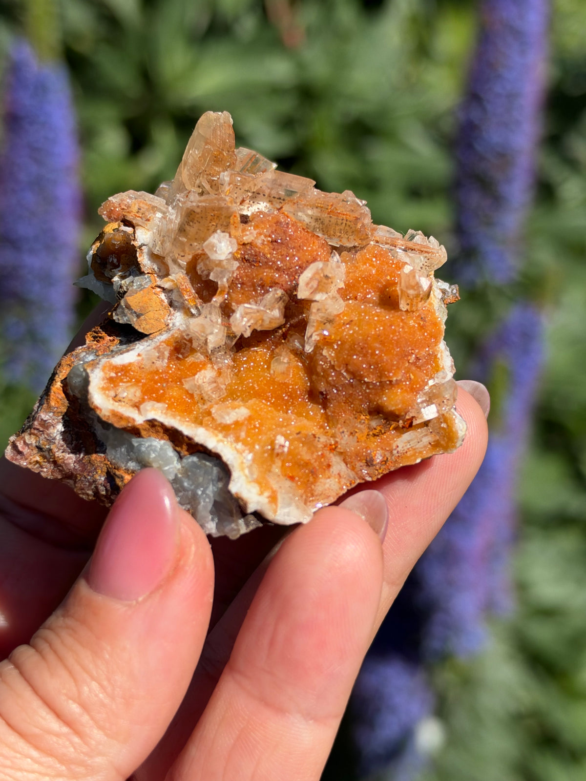 Smithsonite & Gypsum, Lavrion, Greece