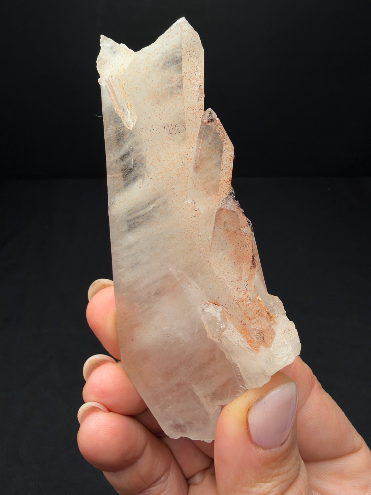 Faden Quartz with Hematite, Iouriren Mine, Morocco