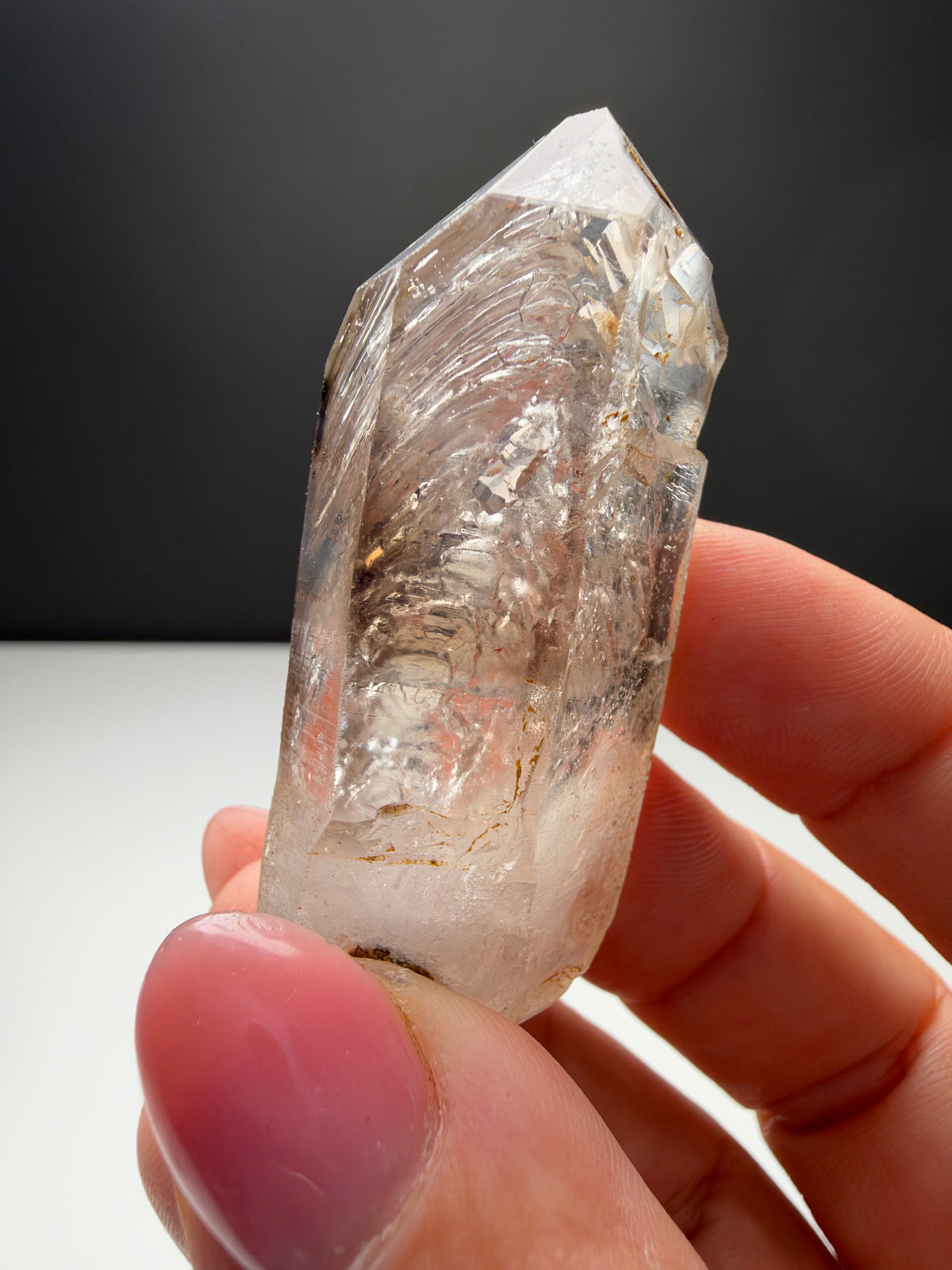 3 bubbles Enhydro Quartz, Goboboseb, Namibia