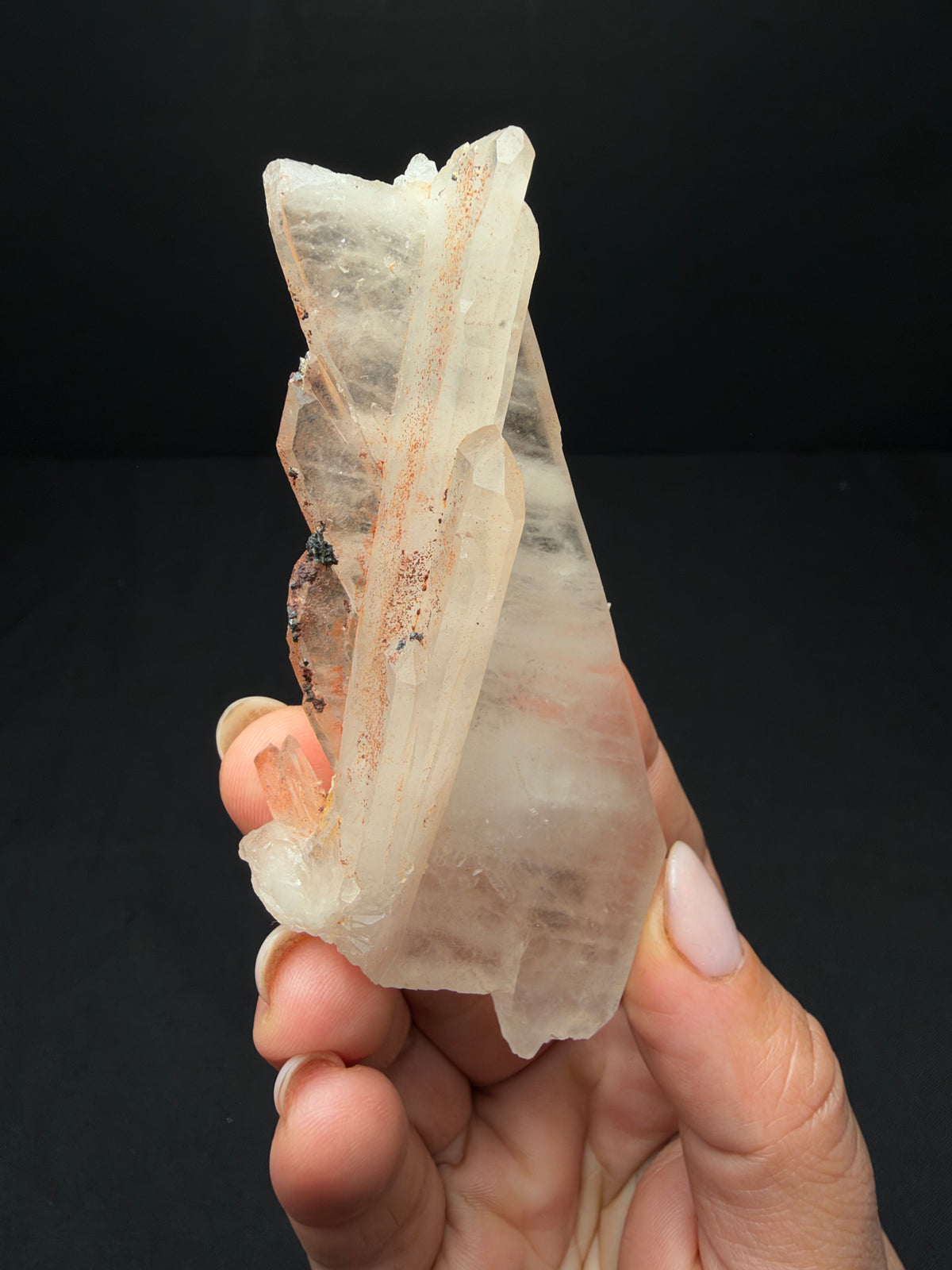 Faden Quartz with Hematite, Iouriren Mine, Morocco