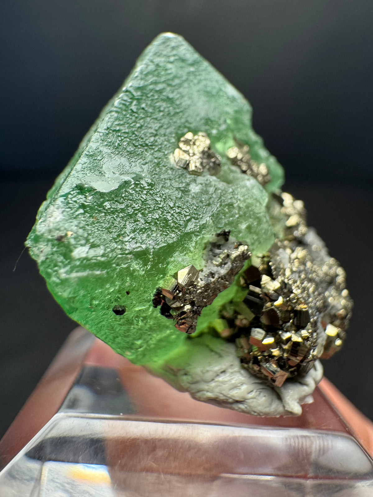 Fluorite with Pyrite, Milpo Mine, Peru