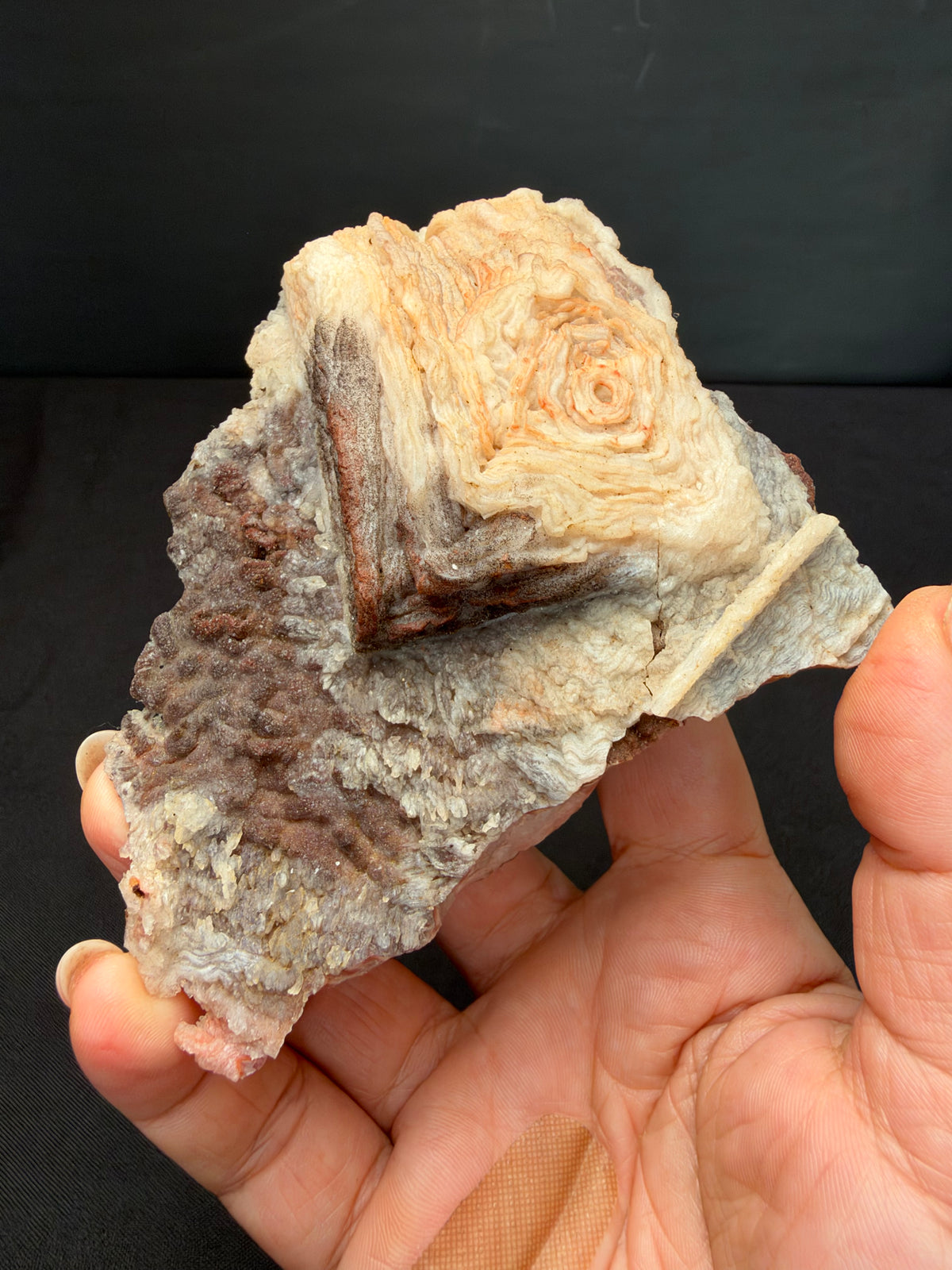 Chalcedony cast after Halite or Fluorite (Pseudomorph), Sidi Rahal, Morocco