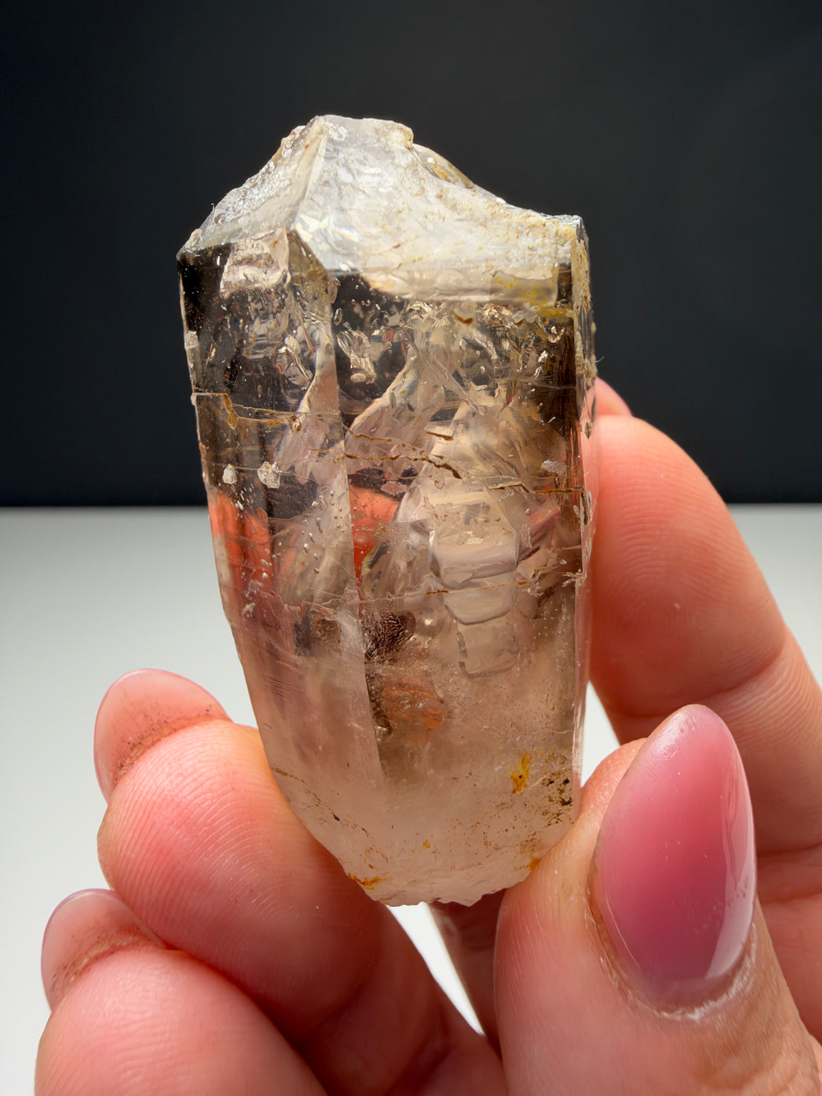 3 bubbles Enhydro Quartz, Goboboseb, Namibia
