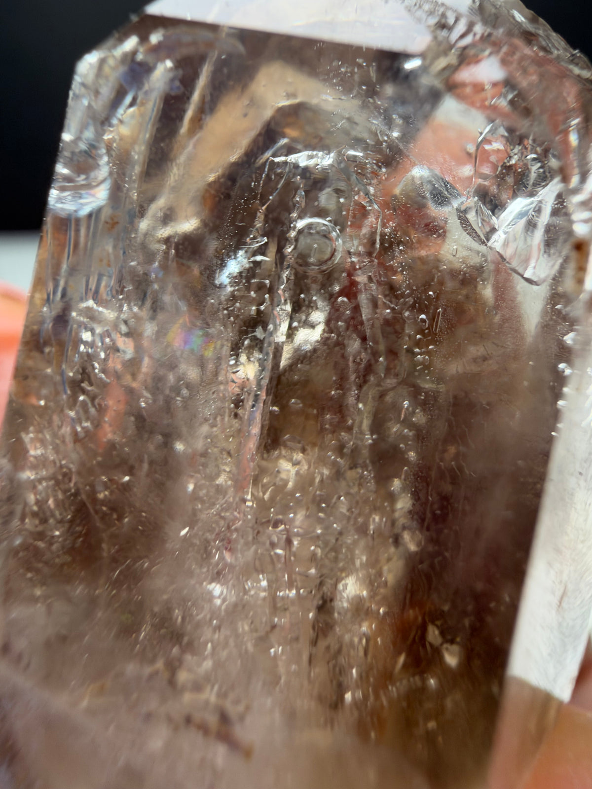 3x moving bubbles Enhydro Quartz, Goboboseb, Namibia