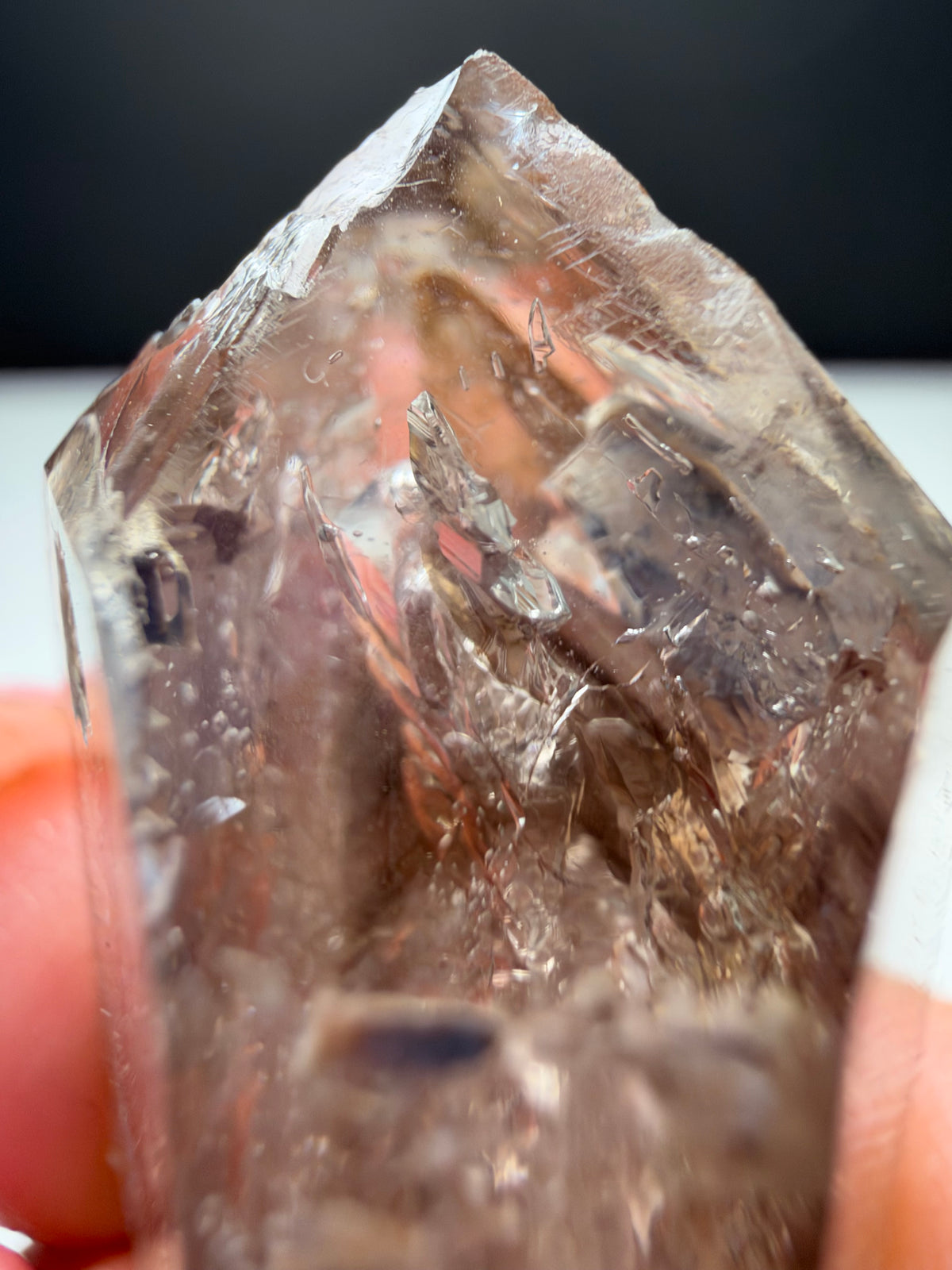 3x moving bubbles Enhydro Quartz, Goboboseb, Namibia