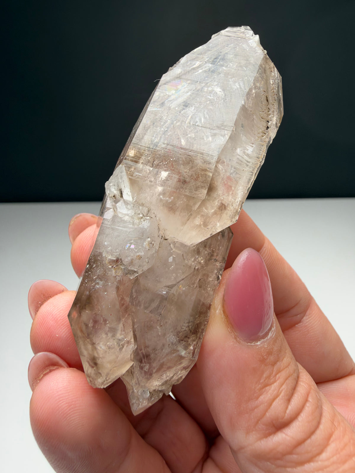 Double Terminateed Enhydro Quartz, Goboboseb, Namibia