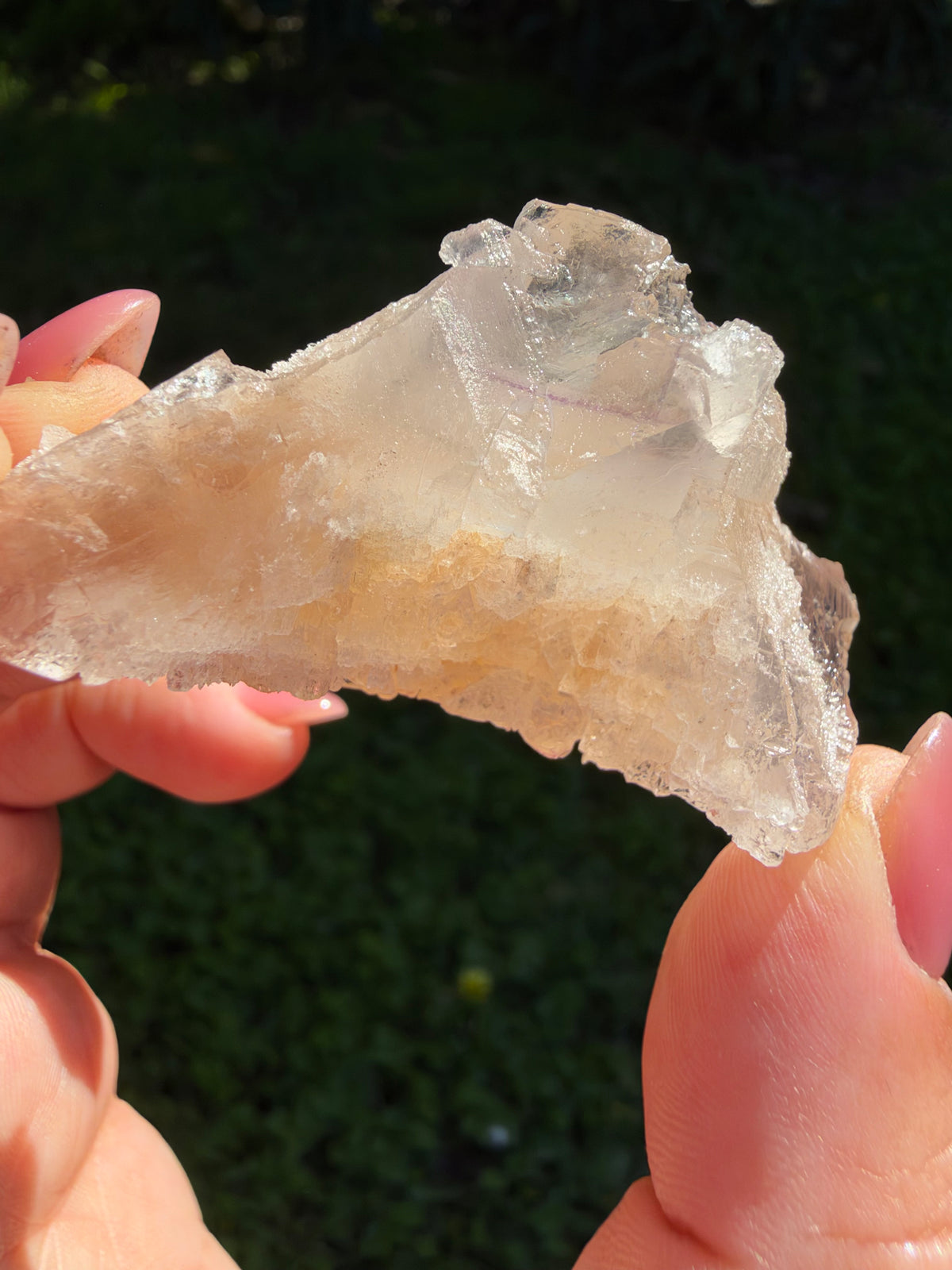 Etched Clear Fluorite, Lavrion, Greece