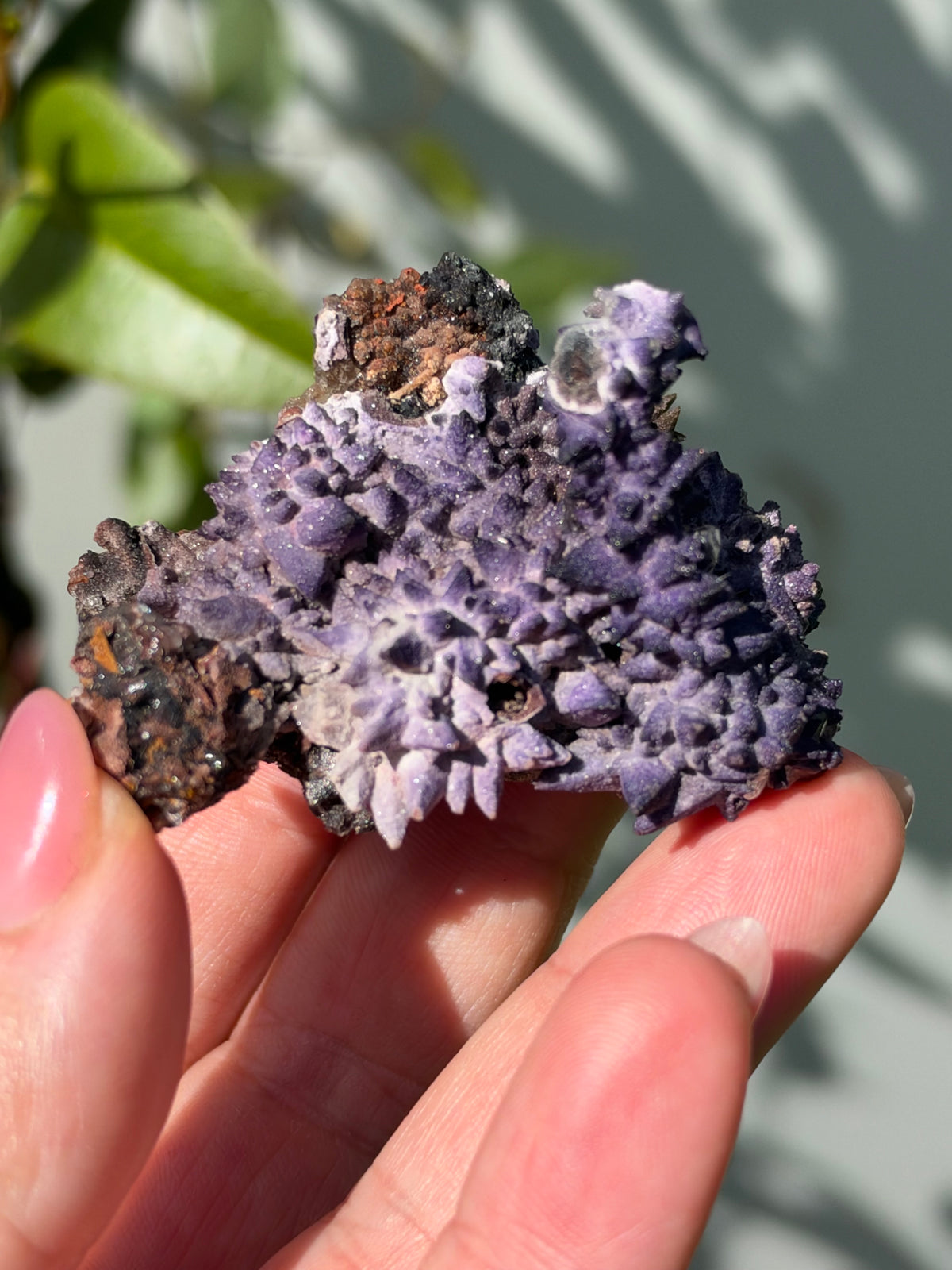 Fluorite on Calcite, Tres Marias Mine, Mexico