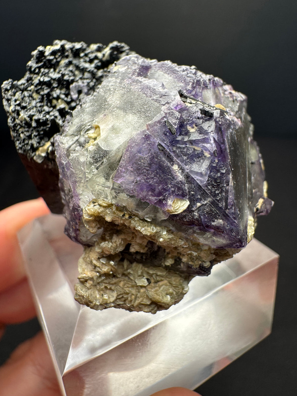 Schorl, Fluorite & Hyalite Opal, Erongo, Namibia