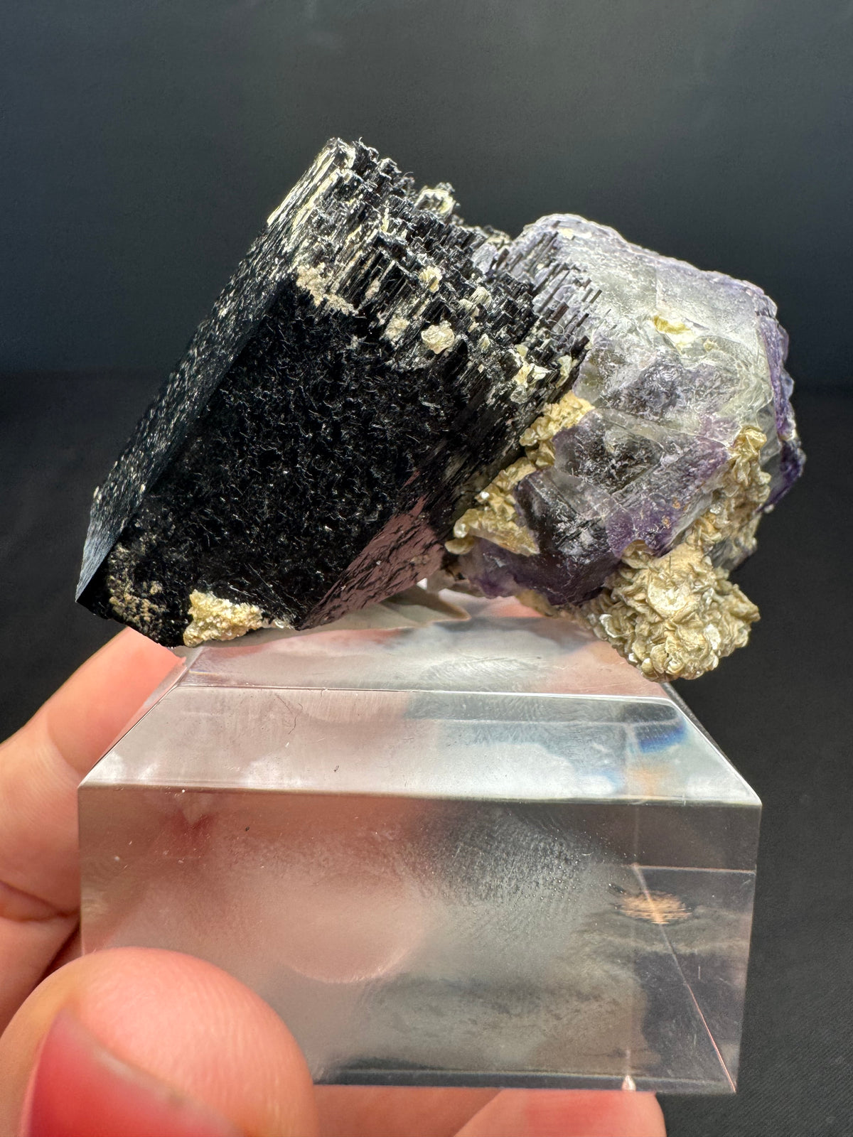 Schorl, Fluorite & Hyalite Opal, Erongo, Namibia