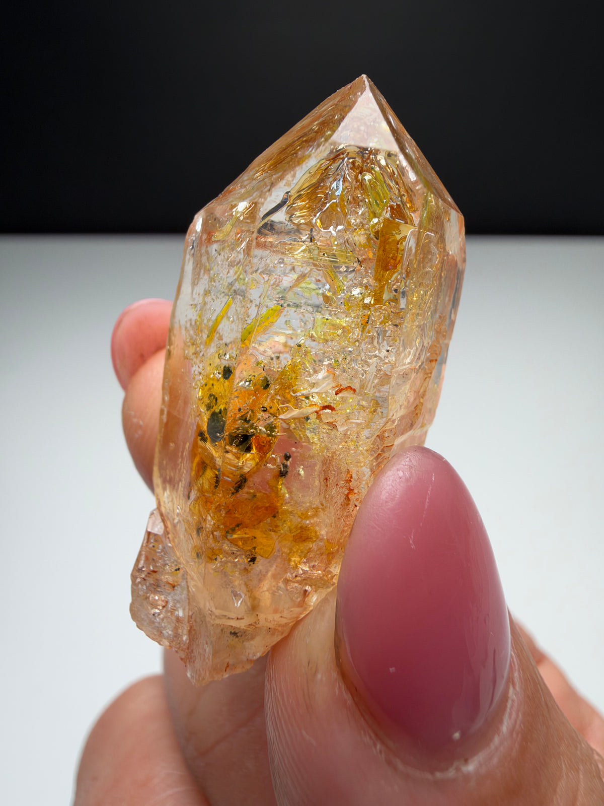 Enhydro Quartz with Moving Sediment & Petroleum Inclusions, Madirobe, Madagascar