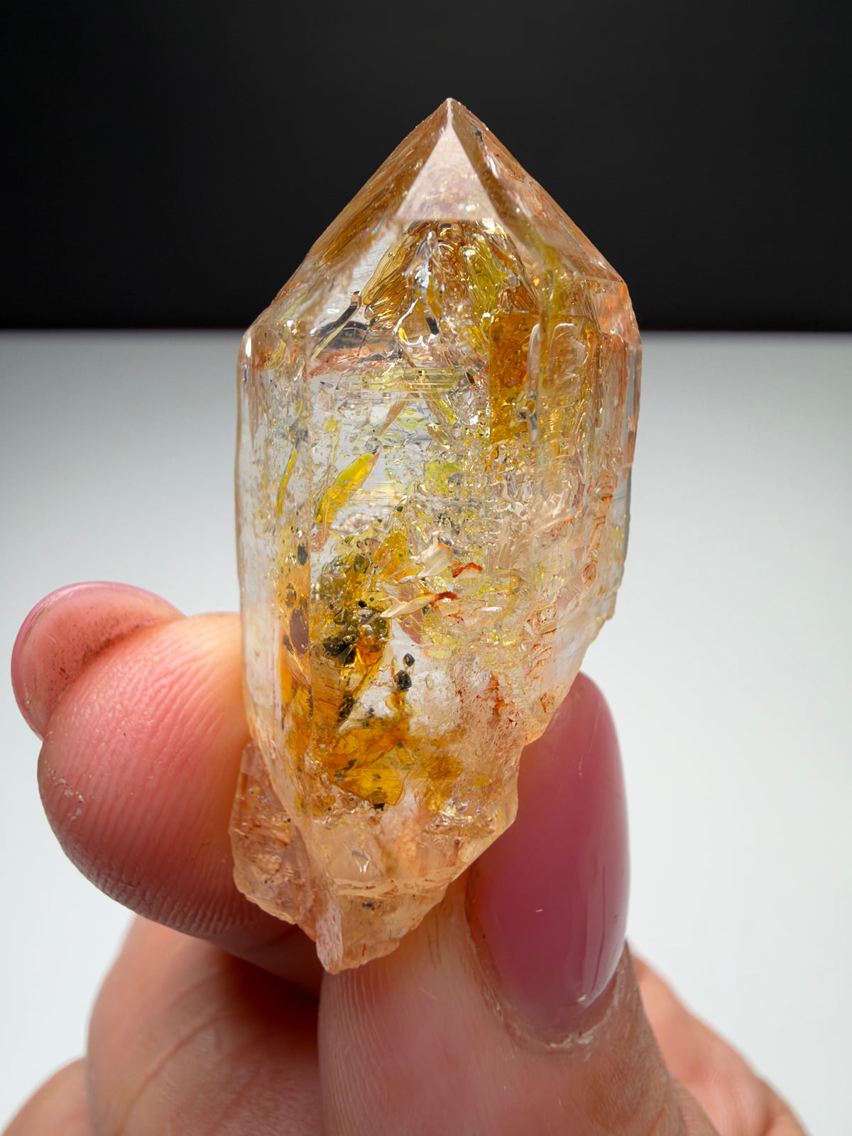Enhydro Quartz with Moving Sediment & Petroleum Inclusions, Madirobe, Madagascar