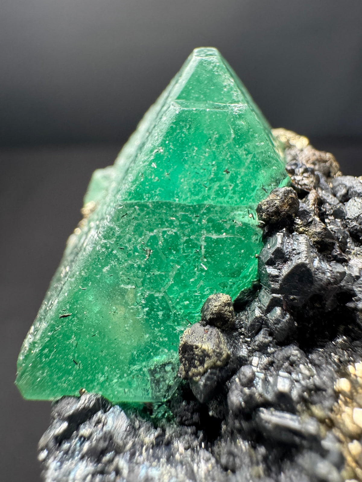 Fluorite with Pyrite, Geocronite-Jordanite, Milpo Mine, Peru
