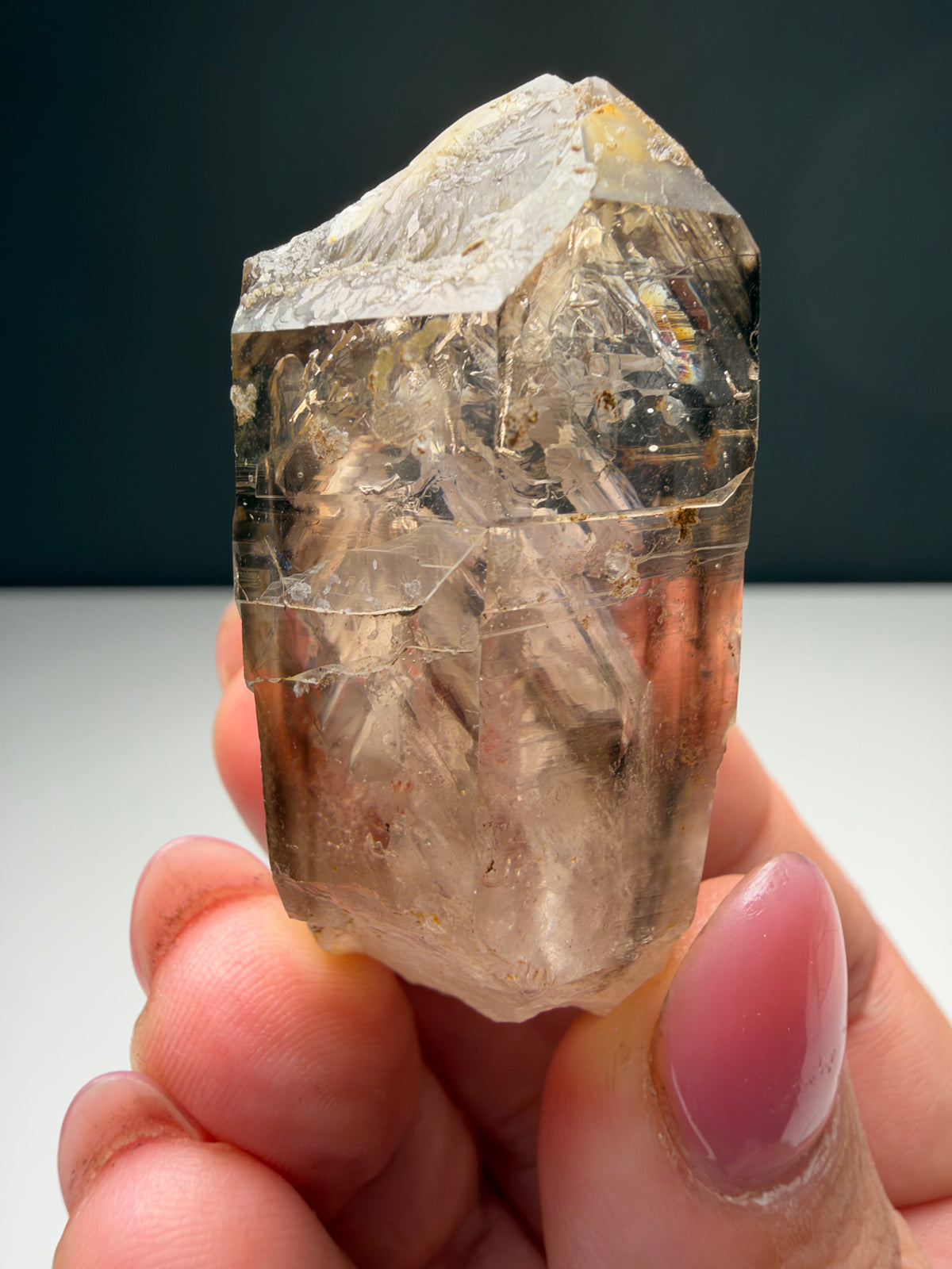 3 bubbles Enhydro Quartz, Goboboseb, Namibia