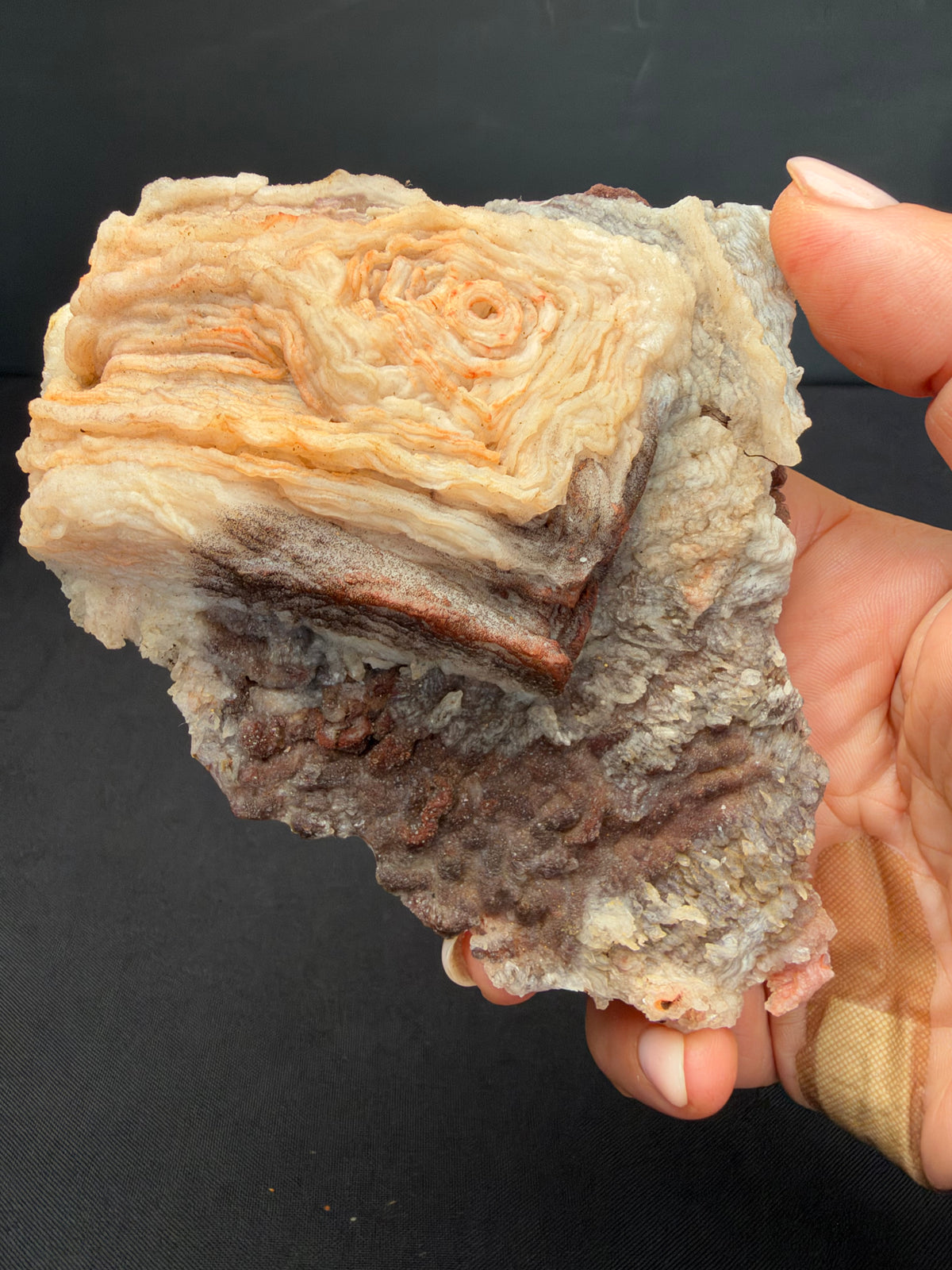 Chalcedony cast after Halite or Fluorite (Pseudomorph), Sidi Rahal, Morocco