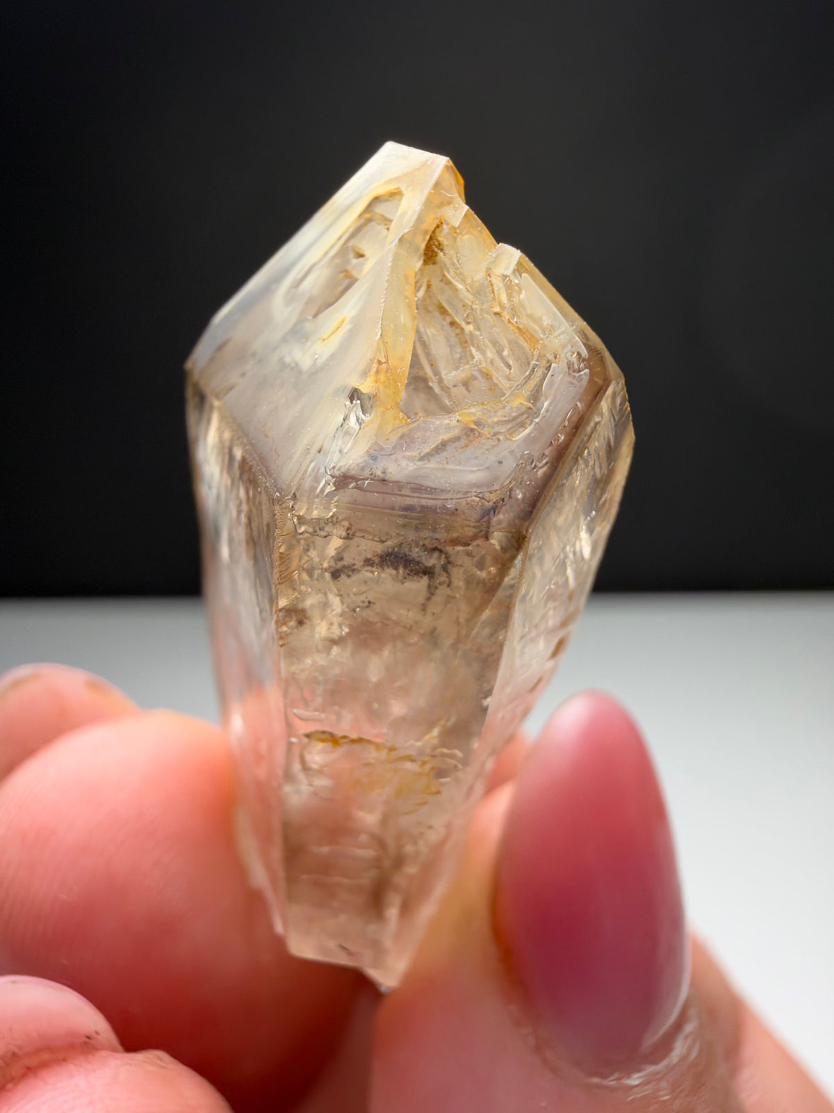 2 Moving Bubbles Enhydro Quartz, Goboboseb, Namibia