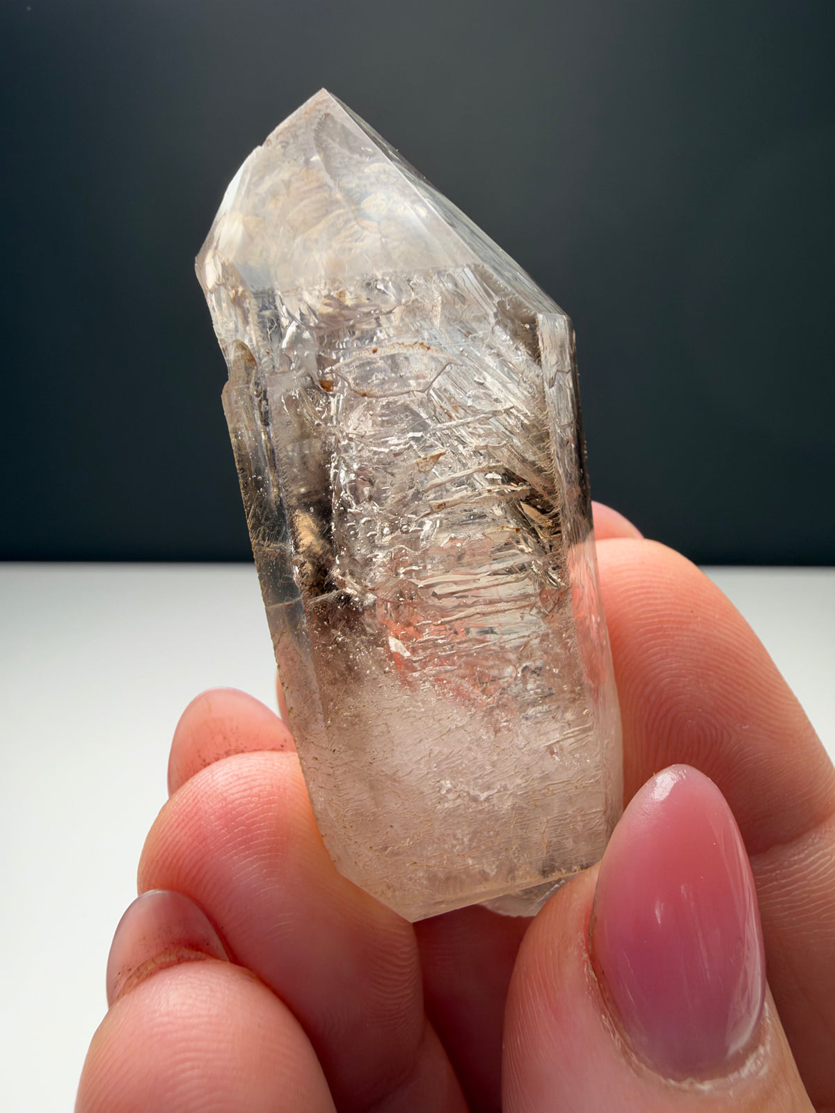 3 bubbles Enhydro Quartz, Goboboseb, Namibia