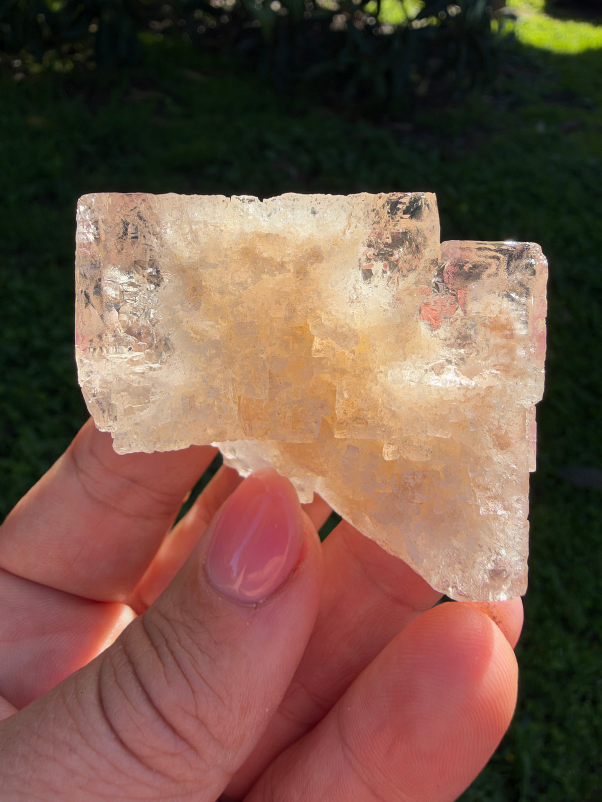 Etched Clear Fluorite, Lavrion, Greece