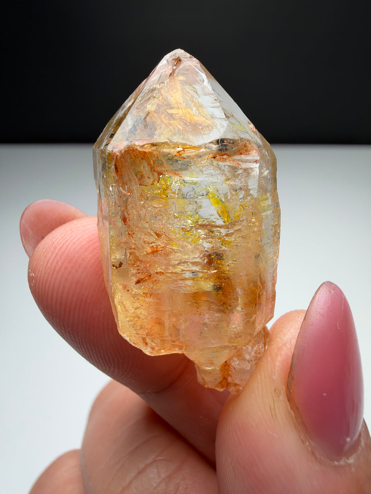 Enhydro Quartz with Moving Sediment & Petroleum Inclusions, Madirobe, Madagascar