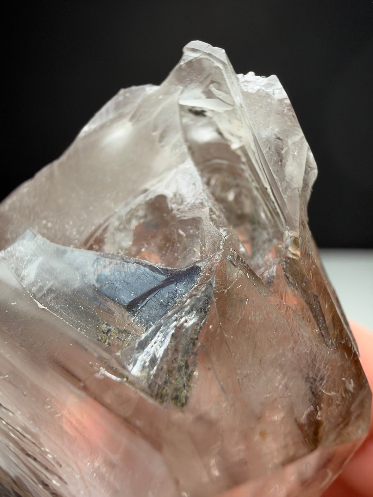 2 bubbles Enhydro Quartz with Dendrites, Goboboseb, Namibia