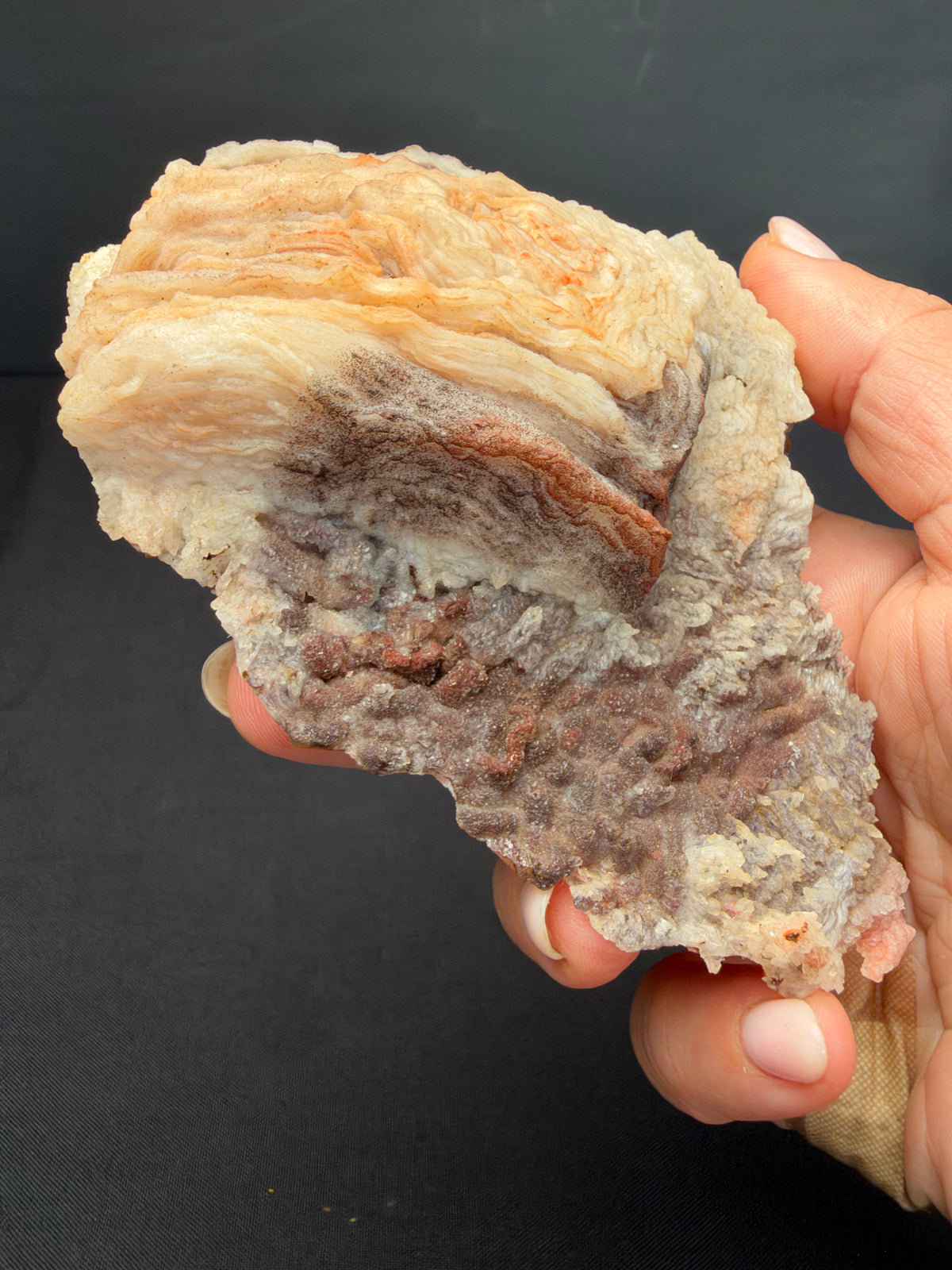 Chalcedony cast after Halite or Fluorite (Pseudomorph), Sidi Rahal, Morocco
