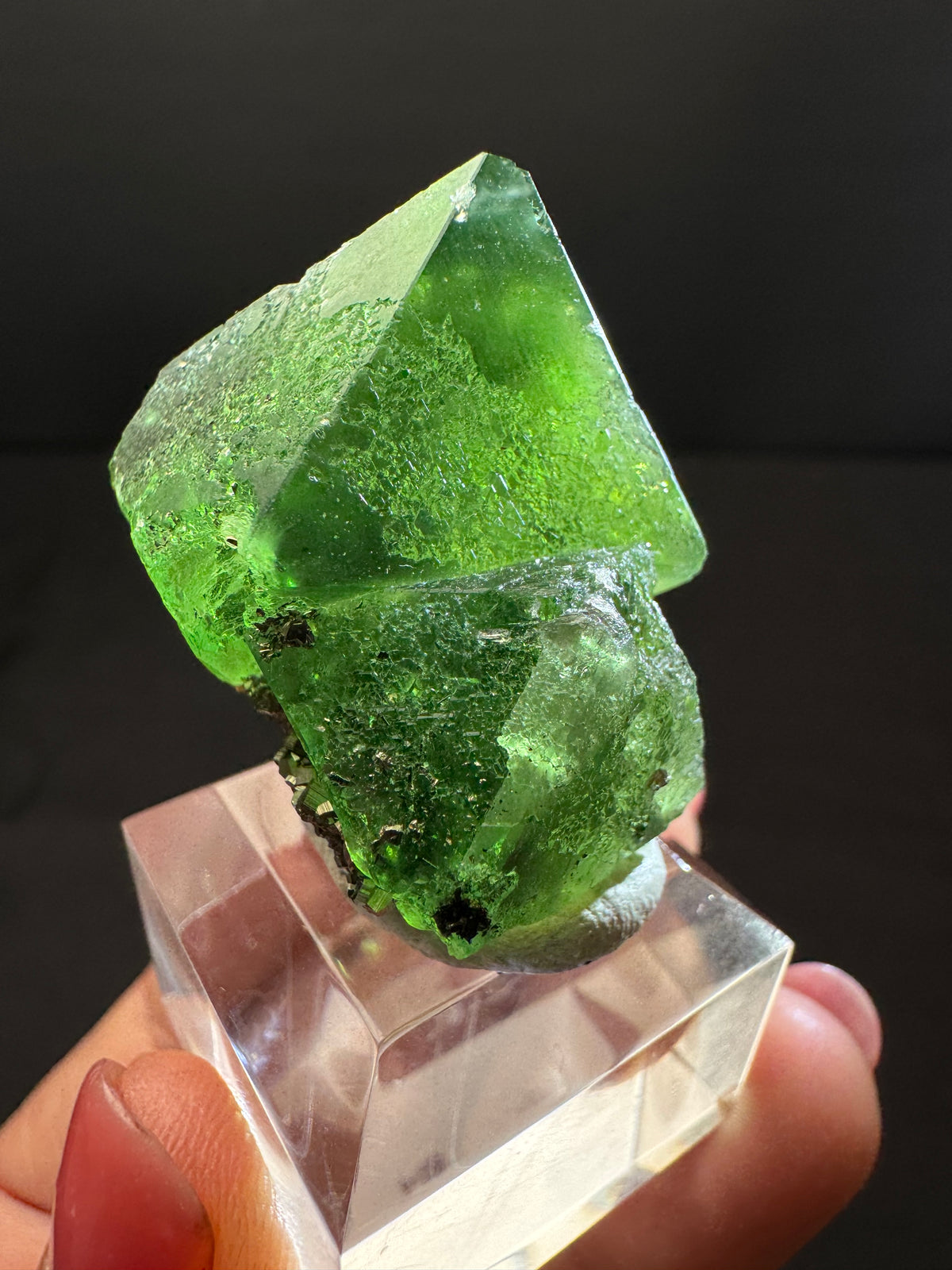 Fluorite with Pyrite, Milpo Mine, Peru